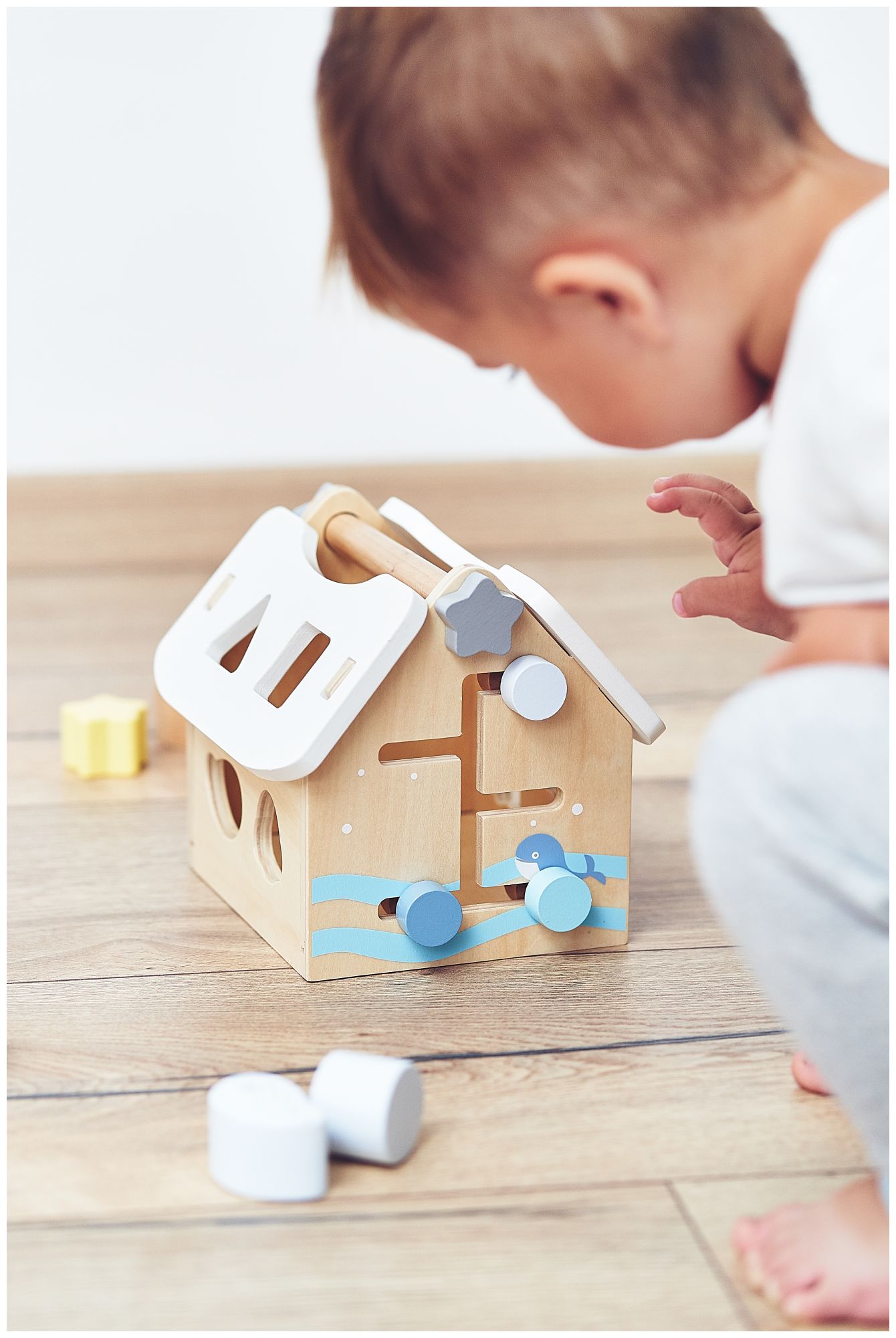 Sorter - casetta educativa in legno con blocchi