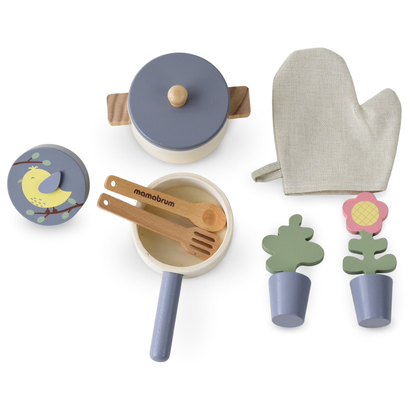 Cucina da giardino in legno con accessori - natural boho