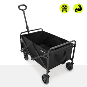 Carrozzina da spiaggia pieghevole HyperMotion - nero, 80 kg