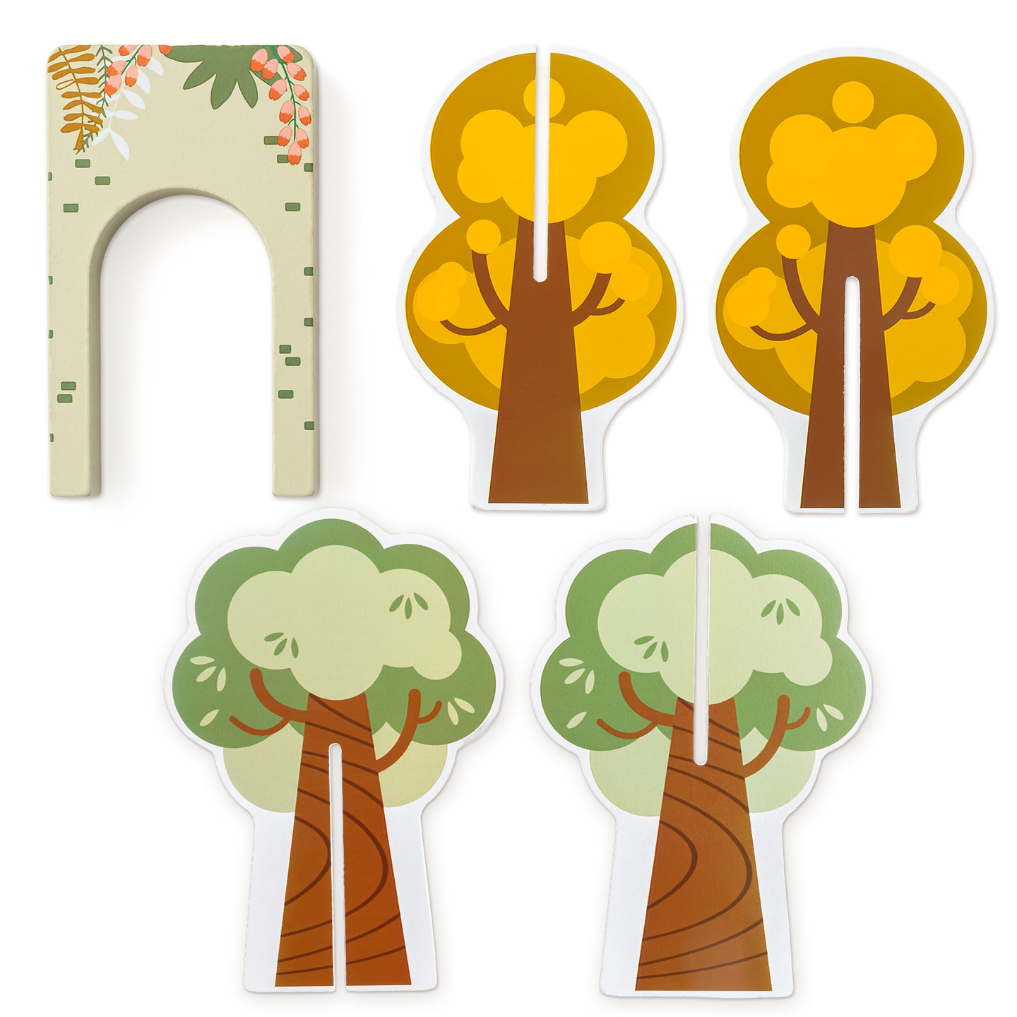 Treno ZOO in legno – puzzle, treno, binari, animali, ponte, barriera