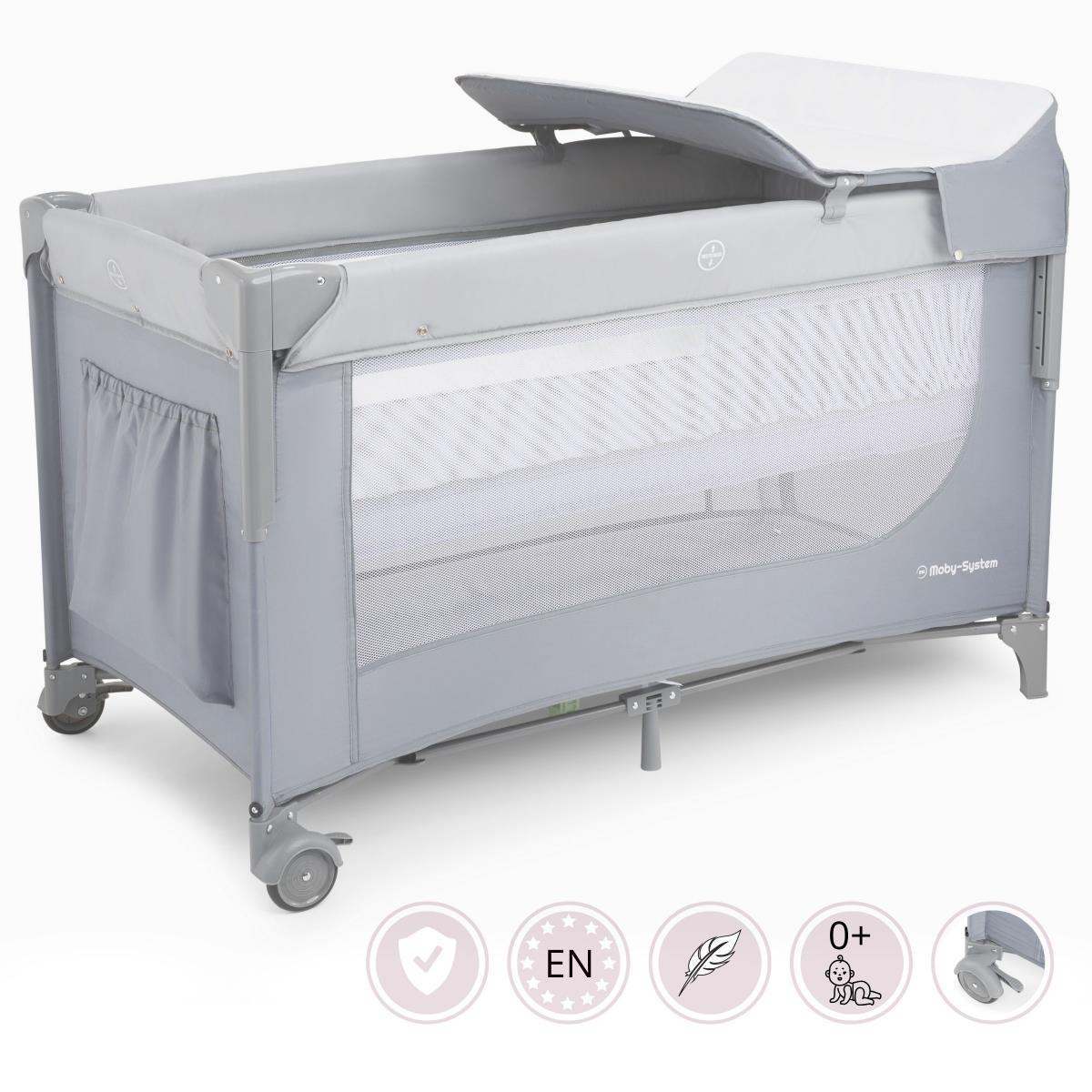 Lettino da trasporto 3 in 1 con fasciatoio, materassino e borsa da trasporto