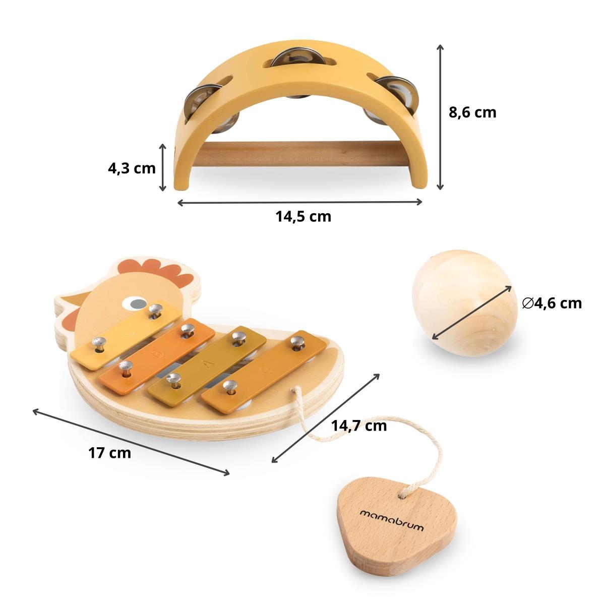 Set di strumenti con motivo di pollo