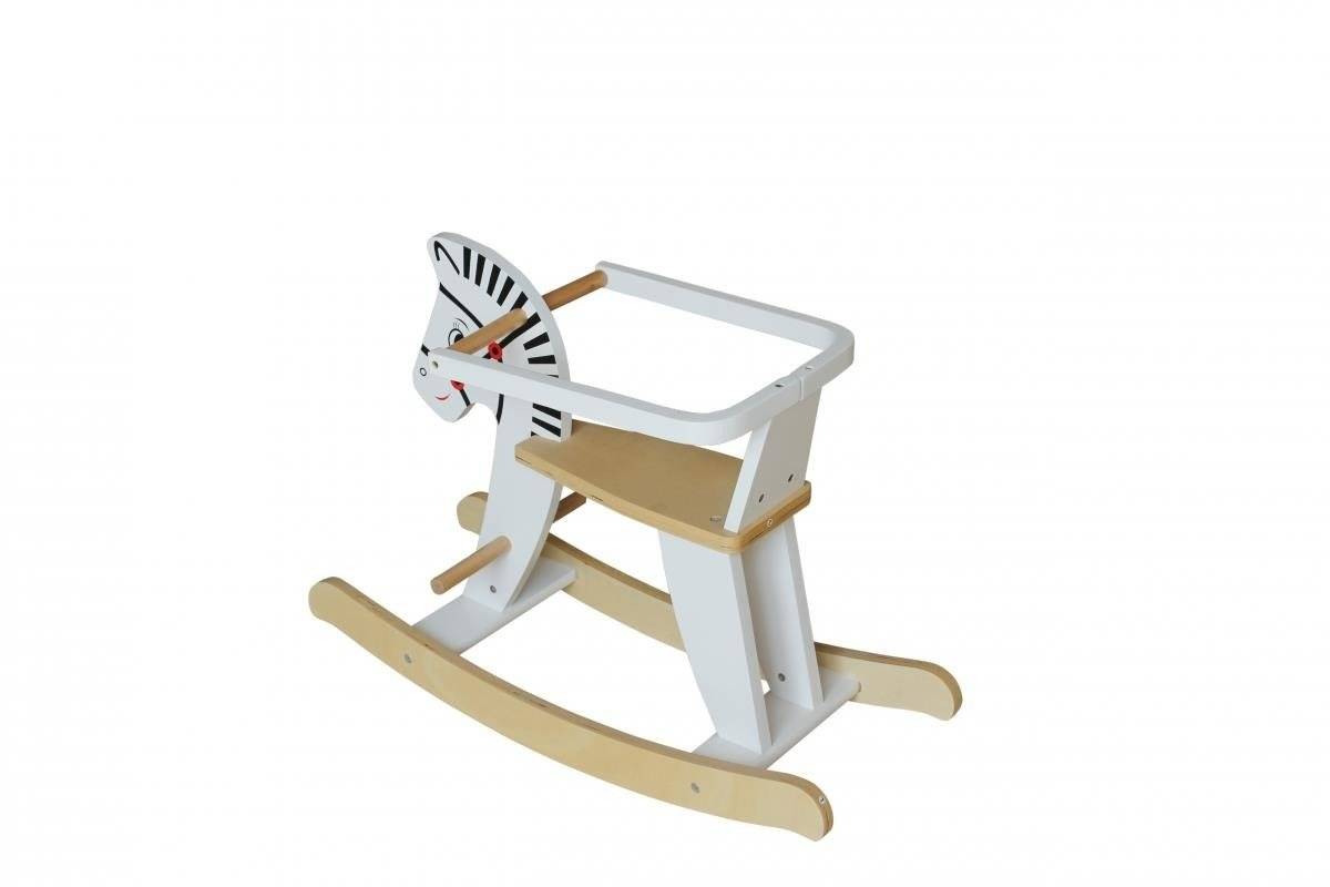 Cavallo a dondolo in legno con ringhiera K11