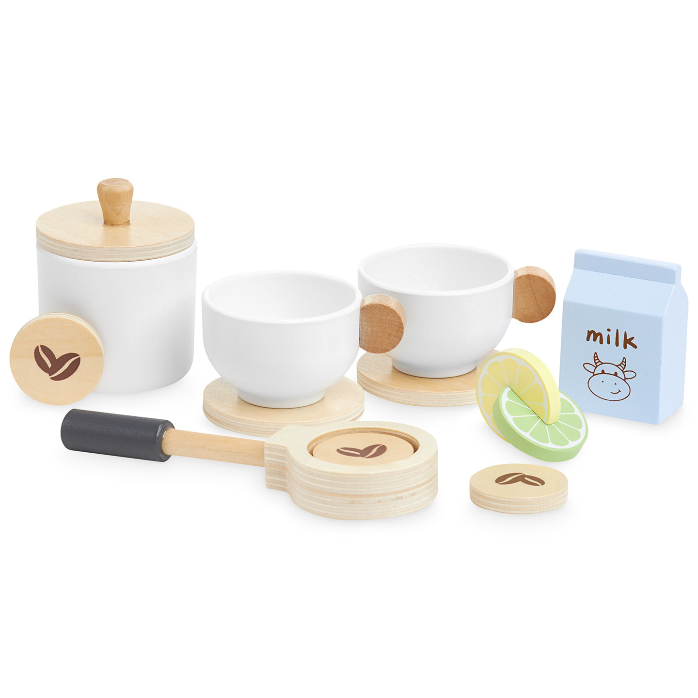 Macchina per caffè e tè in legno con accessori - caffetteria