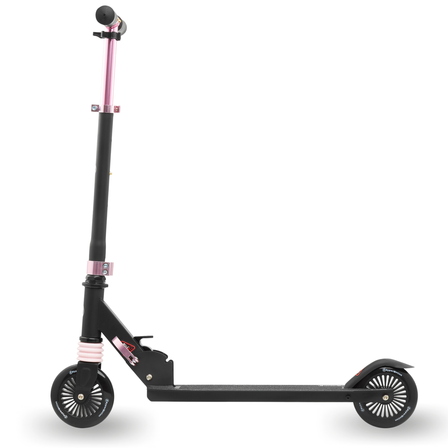 Monopattino a due ruote con ammortizzatore WALLY 4-9 anni da HyperMotion nero-rosa