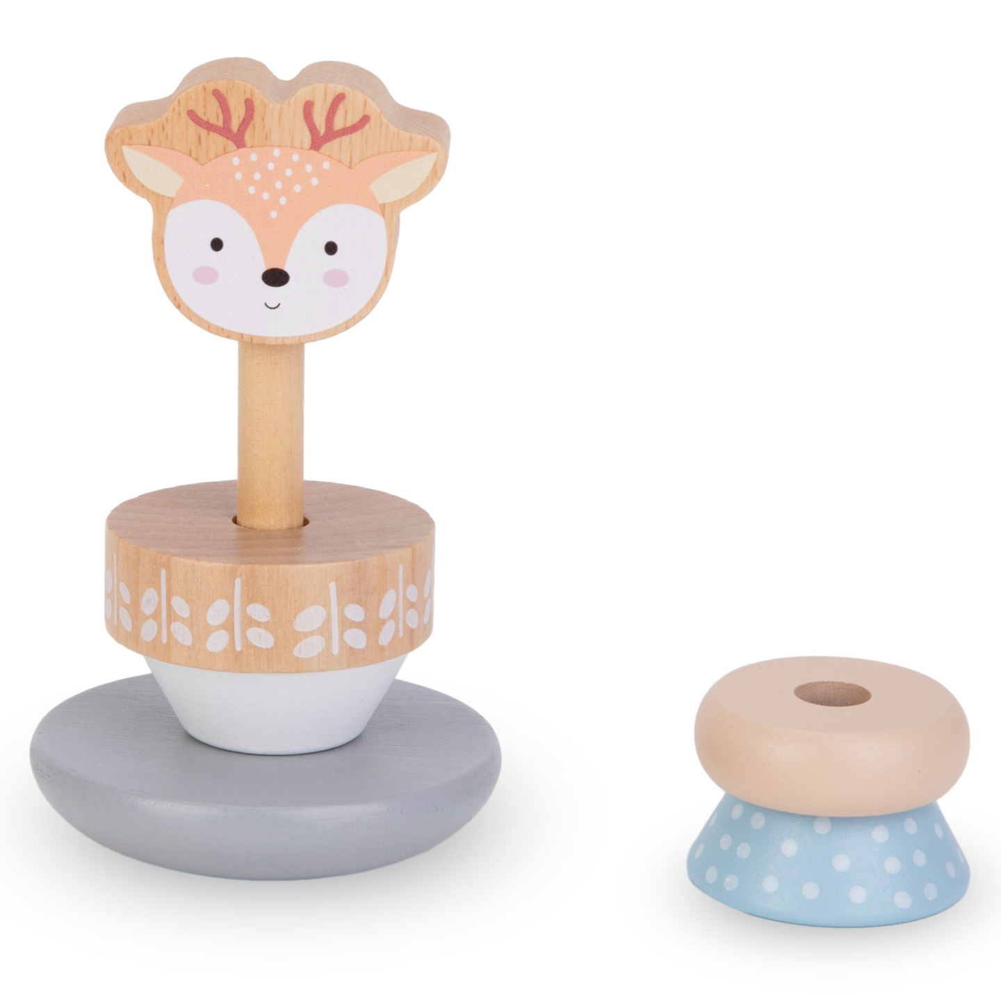 Set di giocattoli in legno - intreccio colorato, piramide Deer, selezionatore Penguin