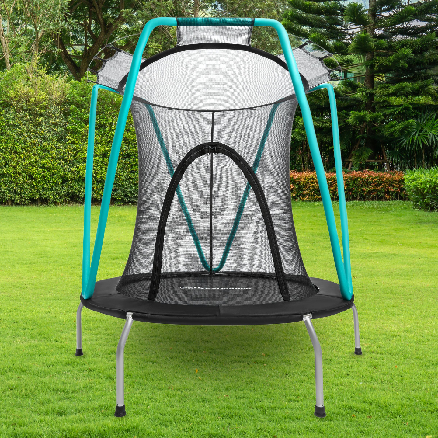 Trampolino Mint 137 cm con rete protettiva - per bambini 3-8 anni - per casa e giardino
