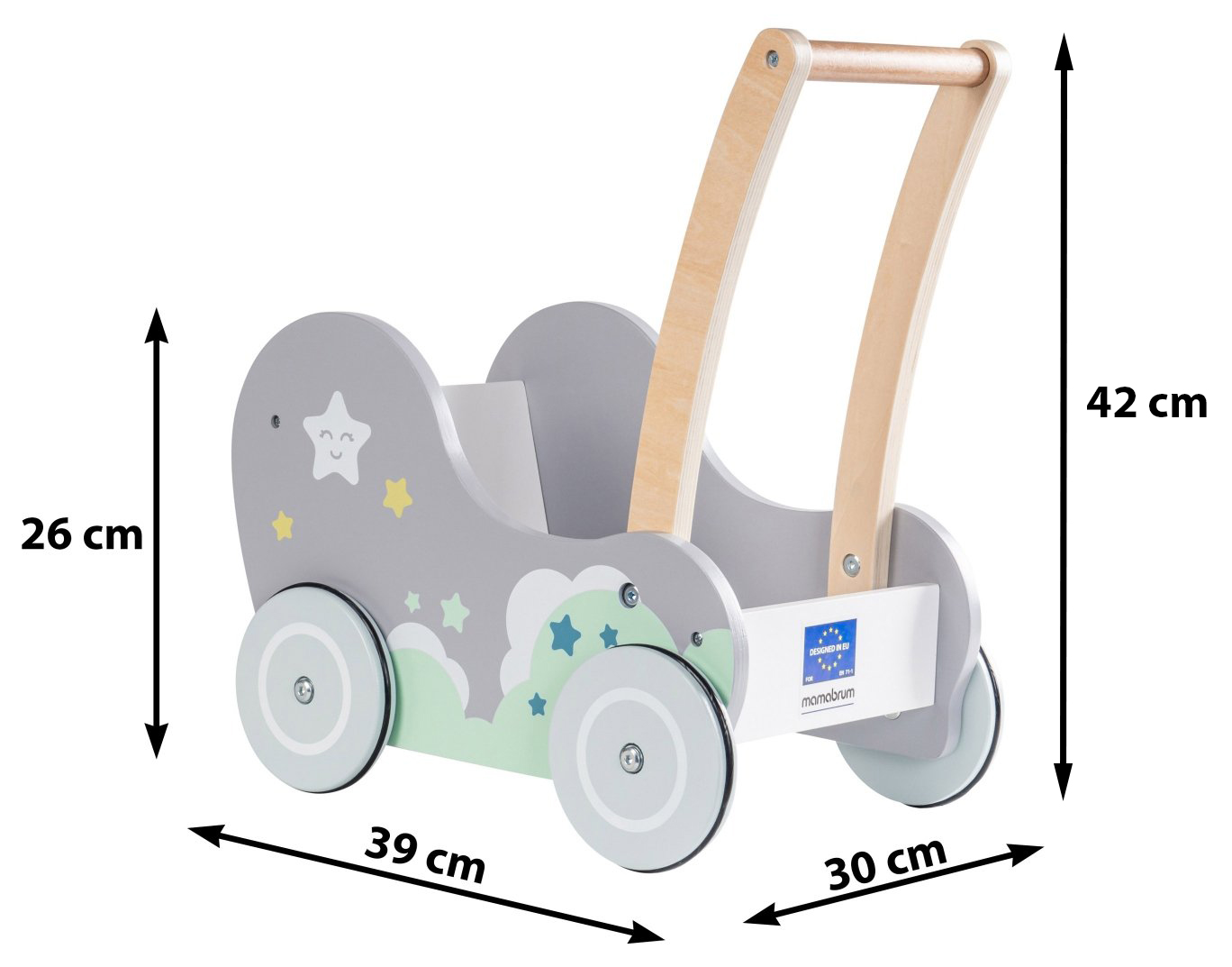 Girello in legno per passeggini
