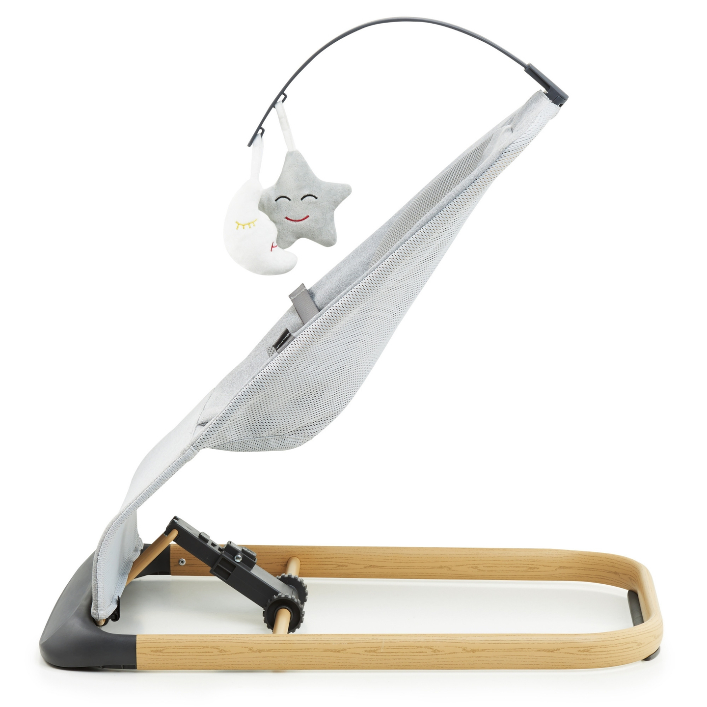 Sedia a dondolo 2 in 1 Moby- Sistema LILY - grigio