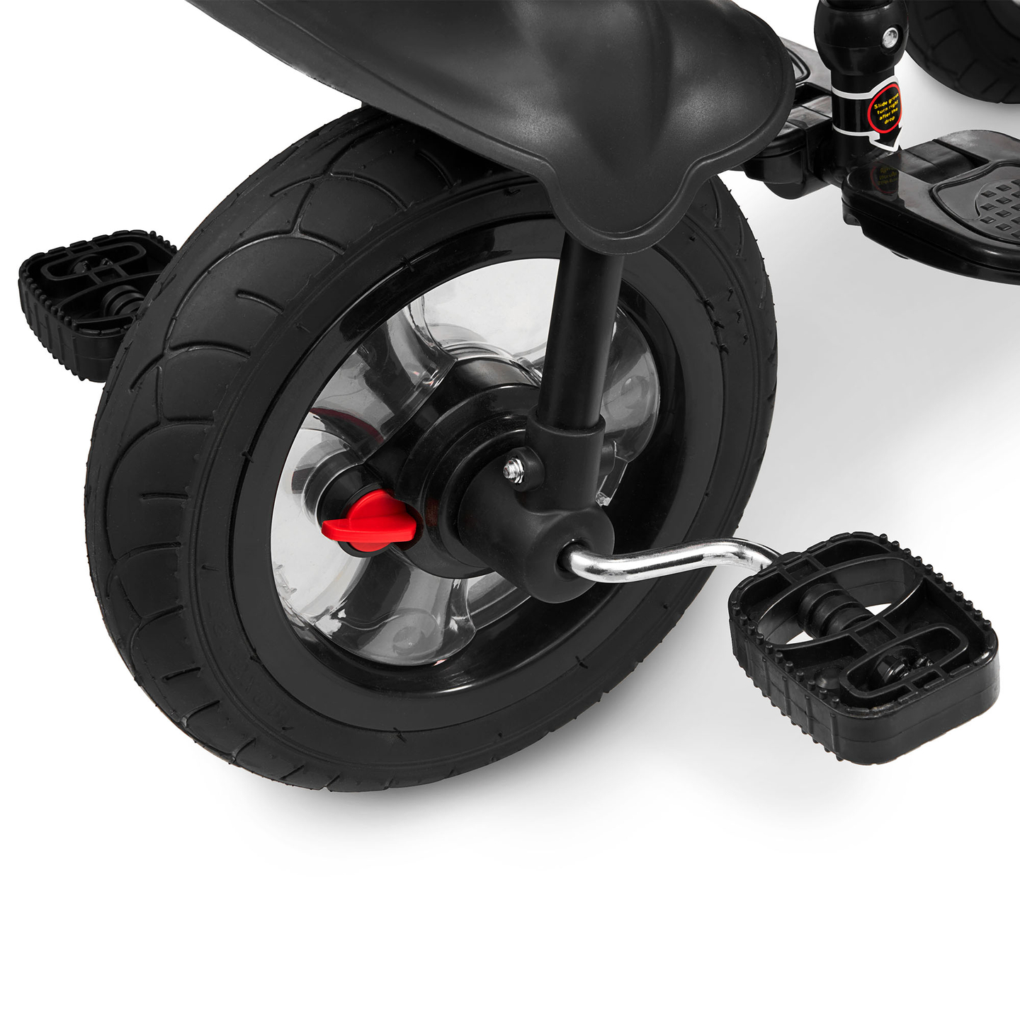 Triciclo per bambini 1-4 anni - TOBI FREY - colore grigio - girevole - ruote pompate + spingitore