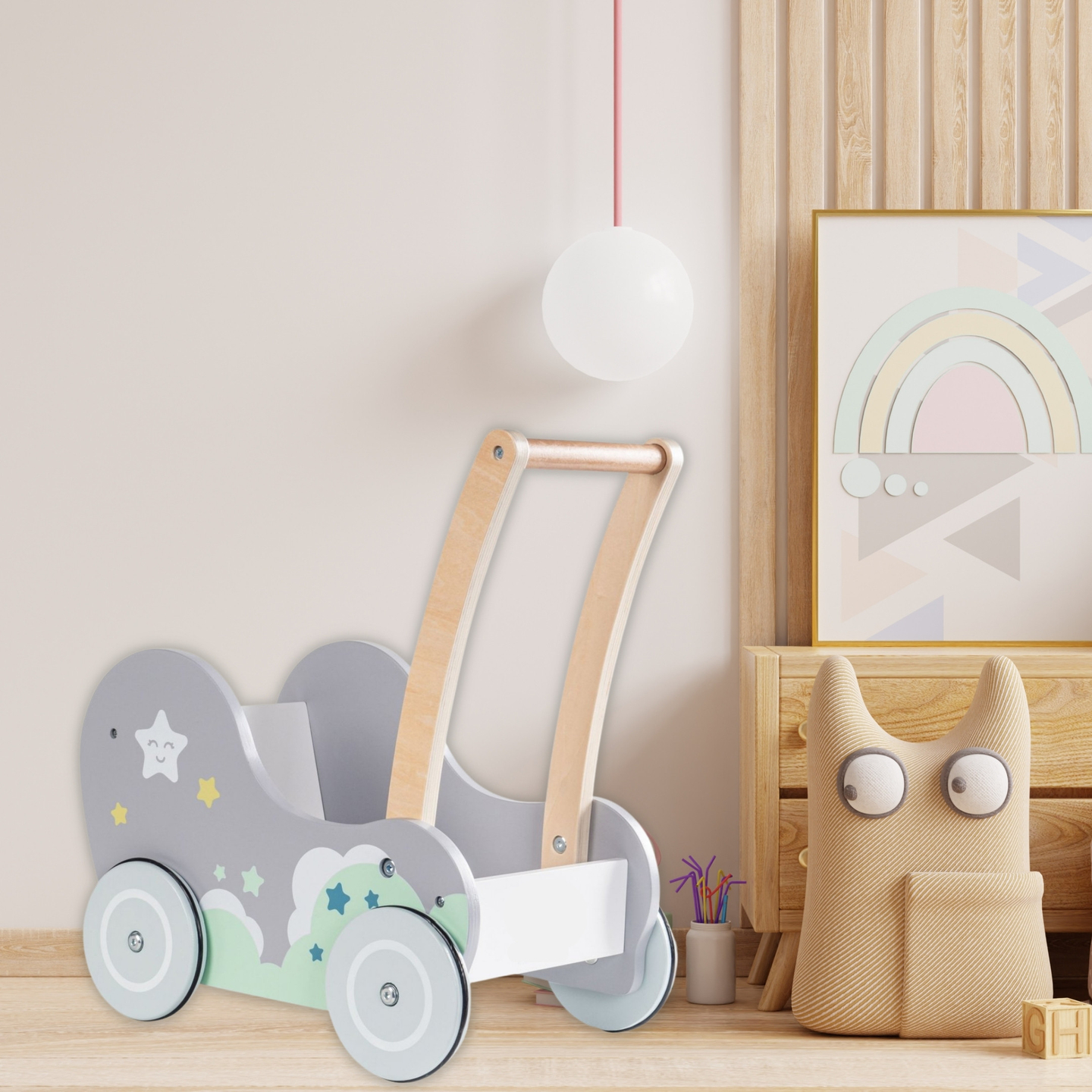 Girello in legno per passeggini