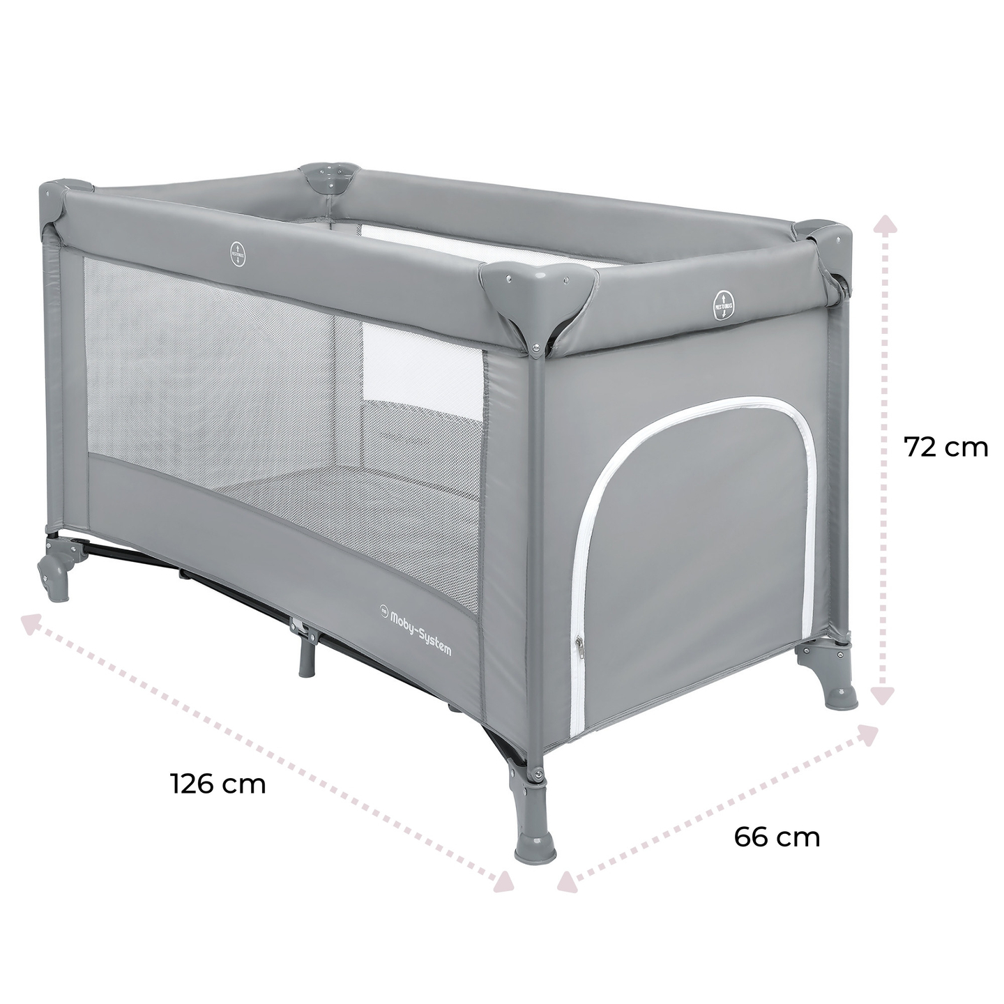 Lettino da viaggio Happy Traveller BASIC - grigio
