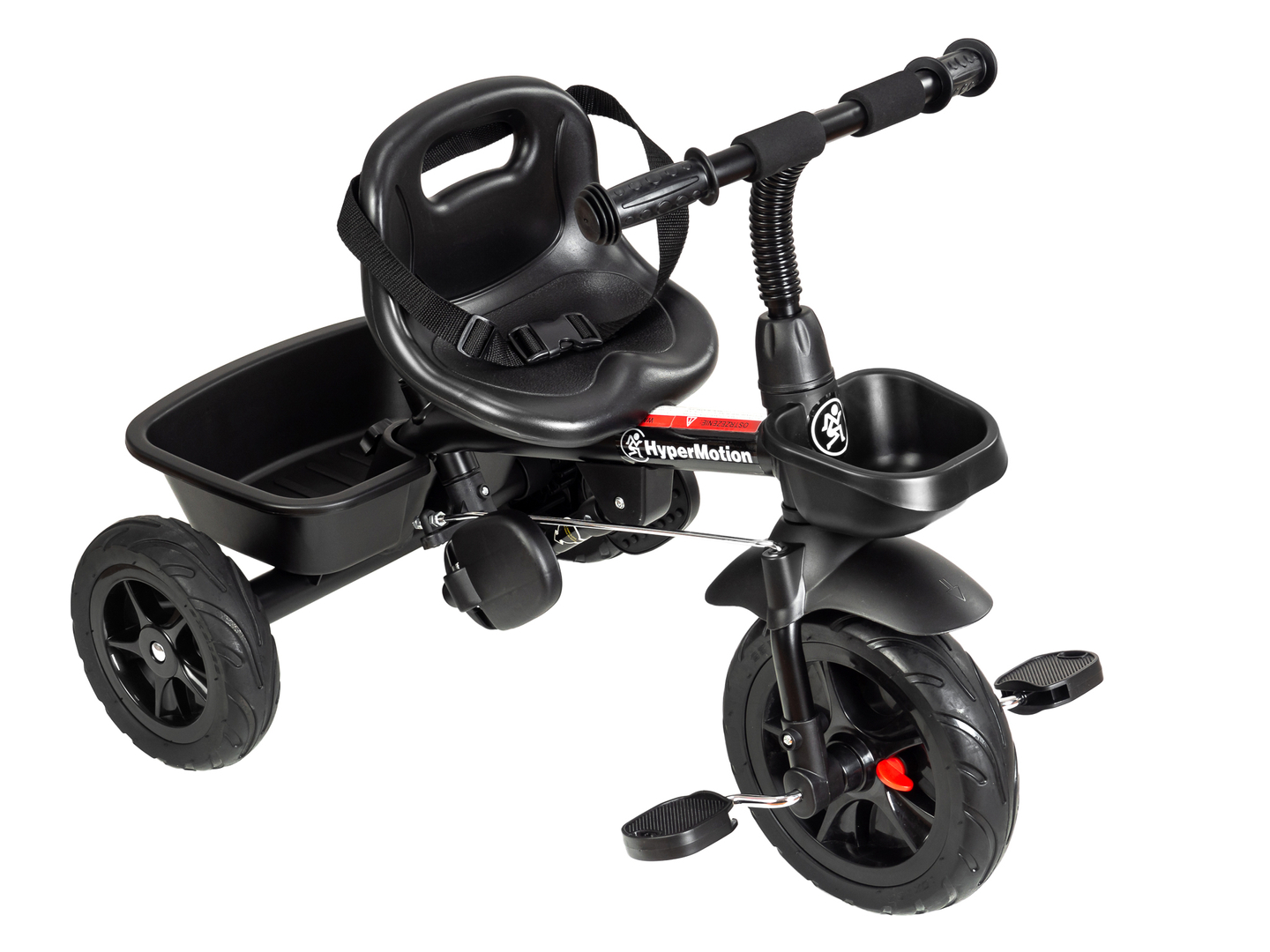 HyperMotion TOBI VECTOR triciclo - ruote gonfiabili eterne + barra di spinta. Colore: nero.
