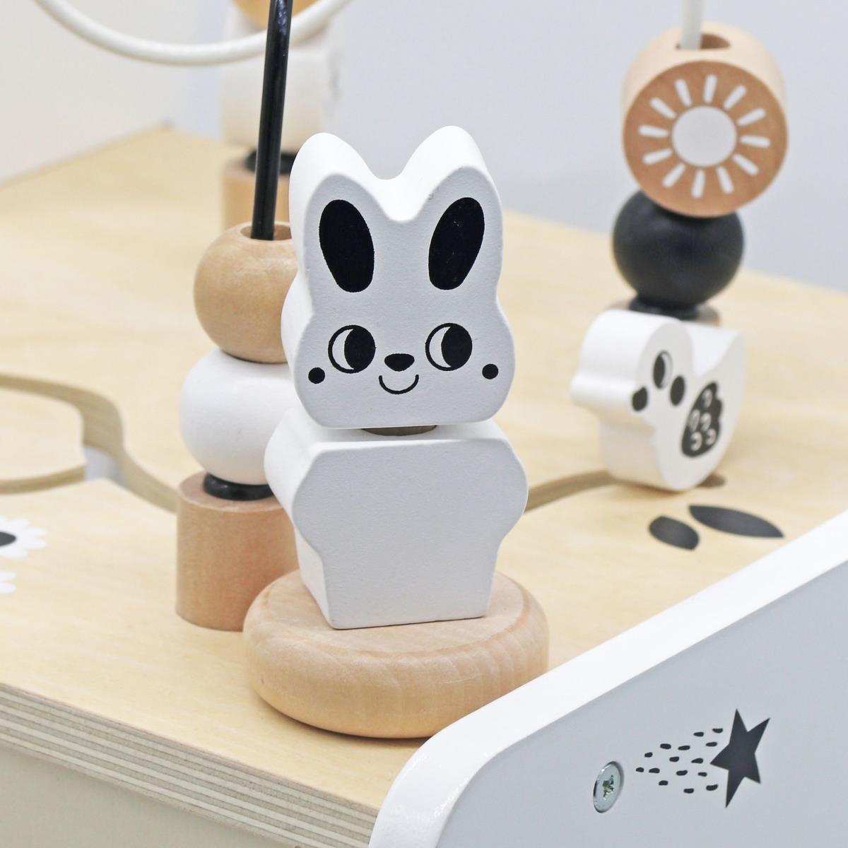 Passeggino in legno 6in1, girello con funzione di tavolo didattico