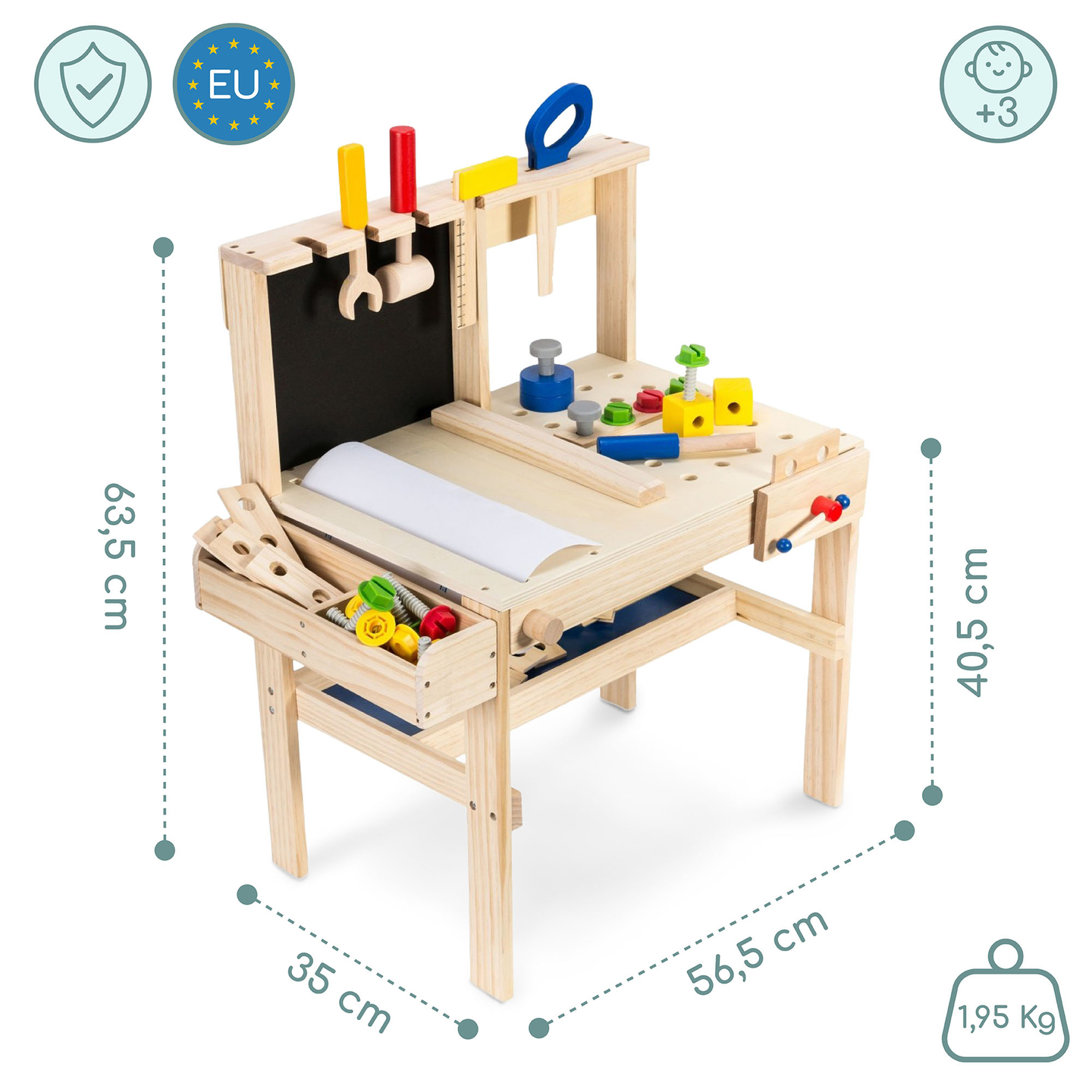 Set fai da te in legno XXL - 75 pezzi