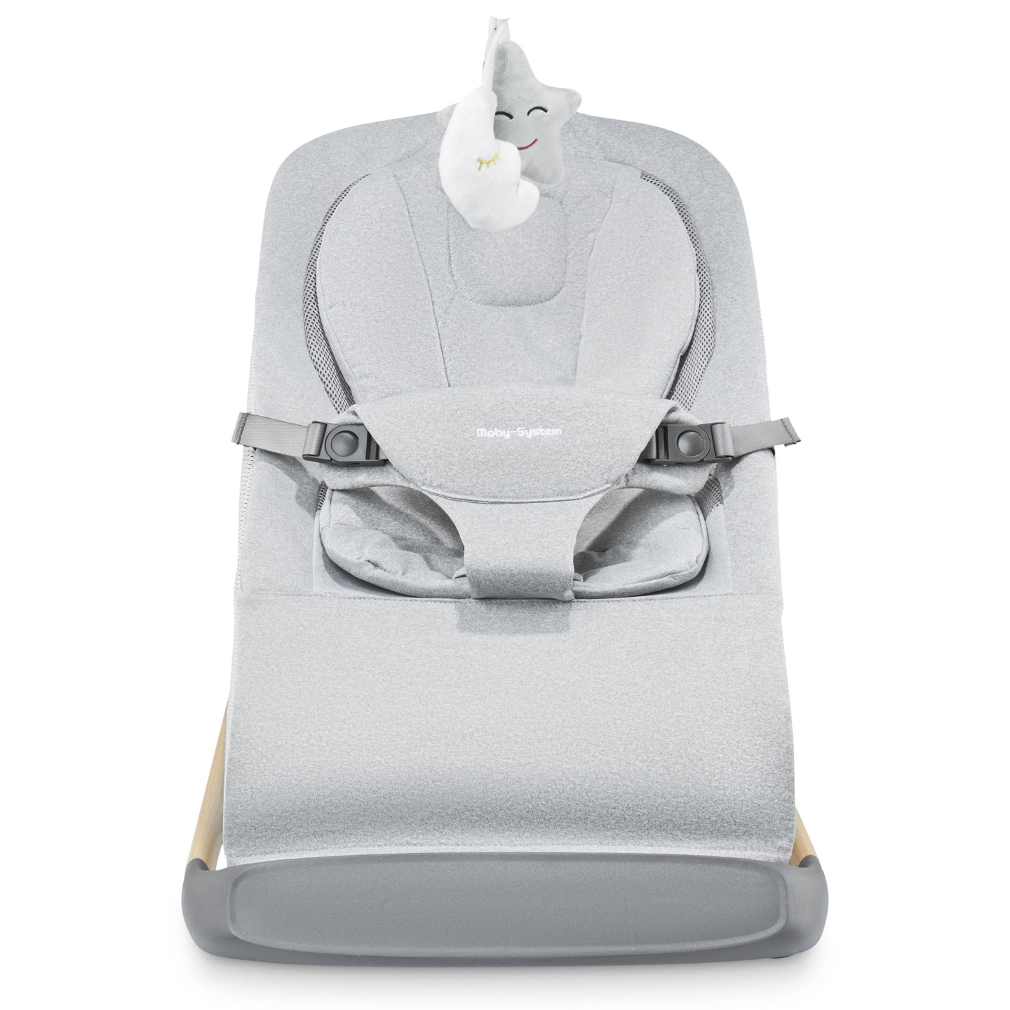 Sedia a dondolo 2 in 1 Moby- Sistema LILY - grigio