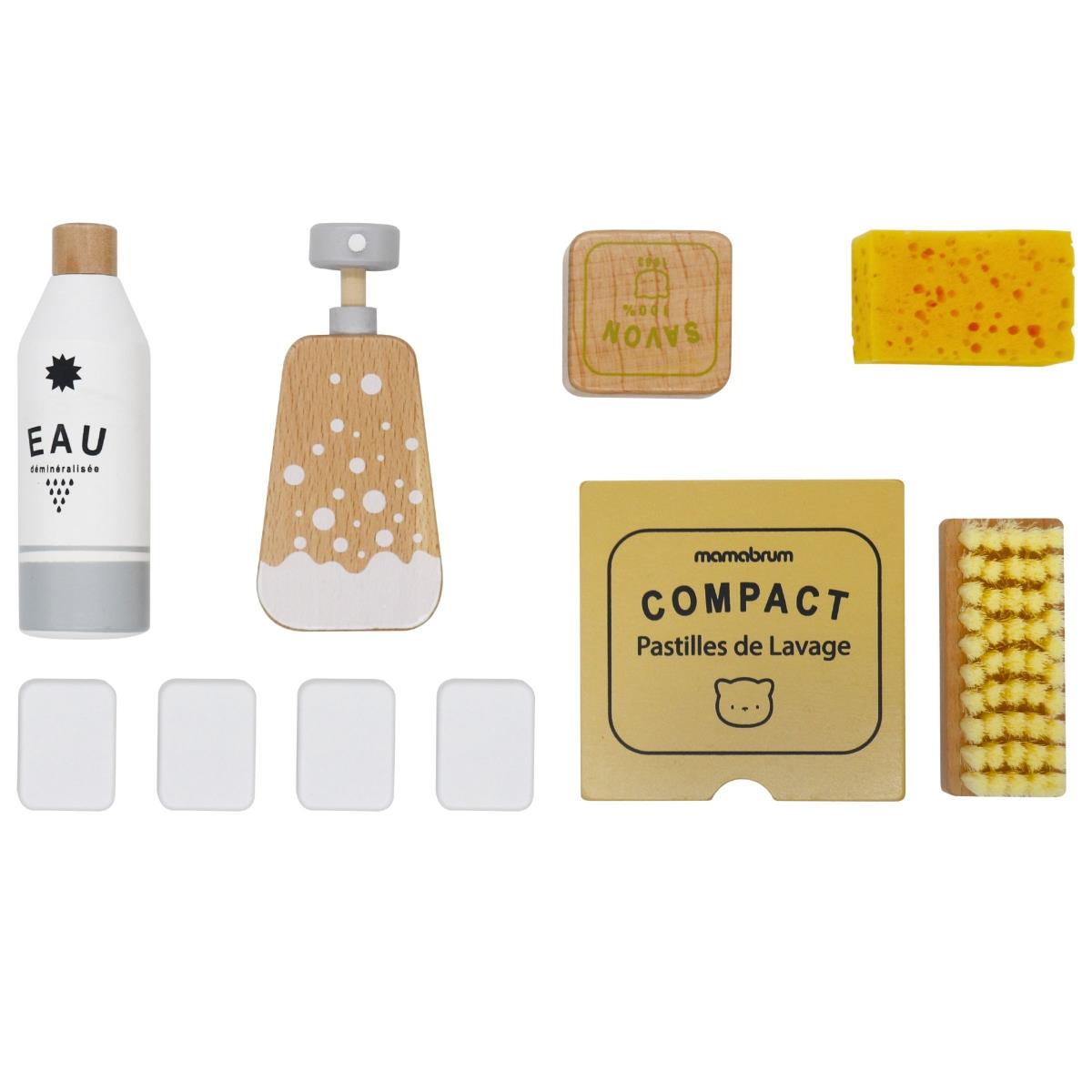 Set di pulizia in legno per bambini - 10 articoli