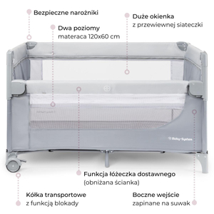 Lettino da trasporto 3 in 1 con fasciatoio, materassino e borsa da trasporto