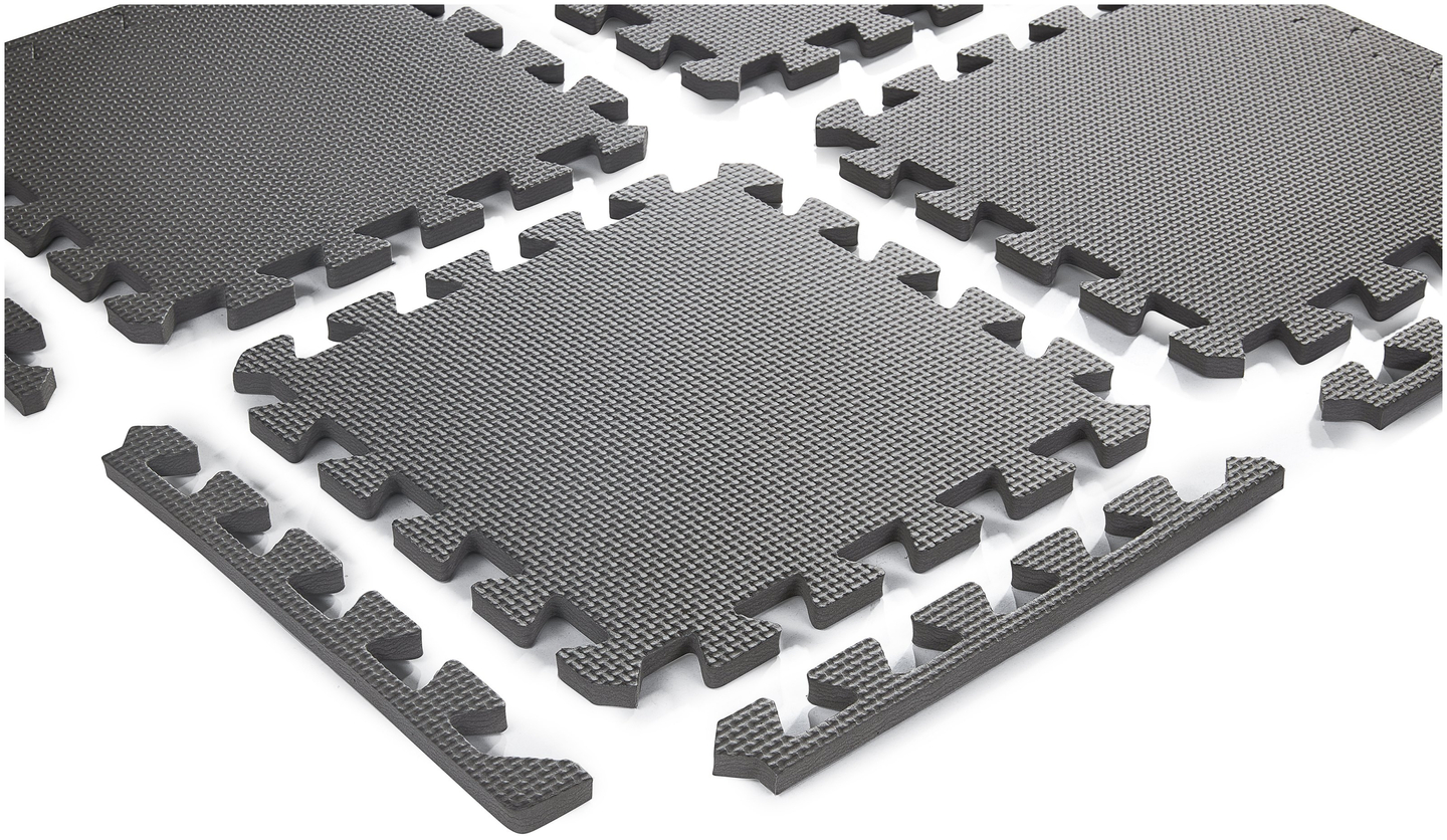 Puzzle in schiuma 12 pezzi. - tappetino educativo in schiuma 120 x 90 x 1.2cm con bordi - rosa