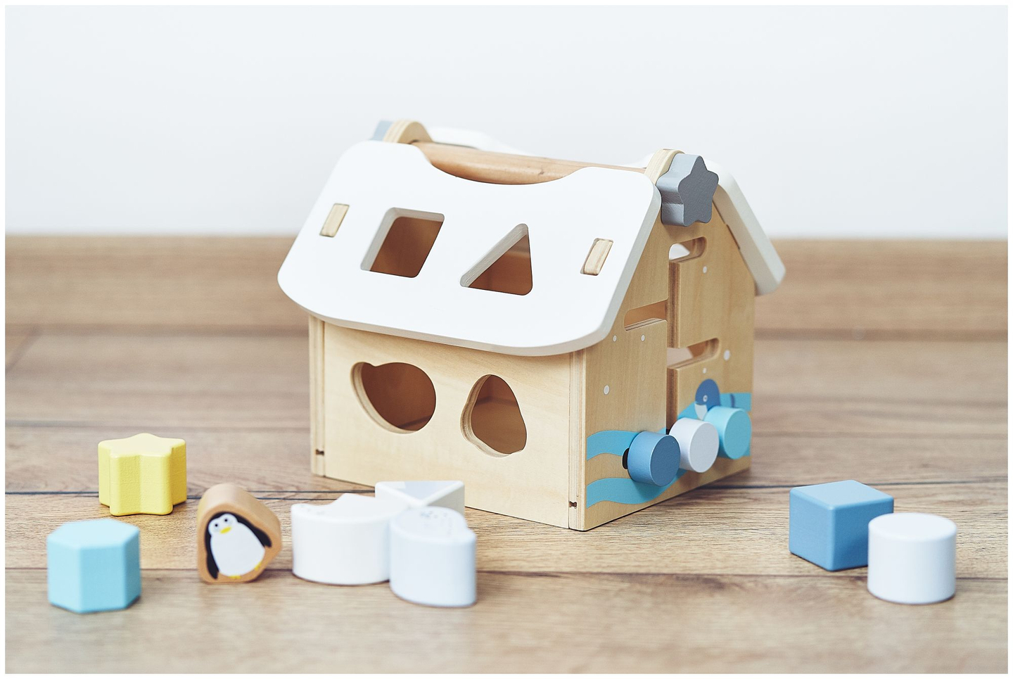 Sorter - casetta educativa in legno con blocchi