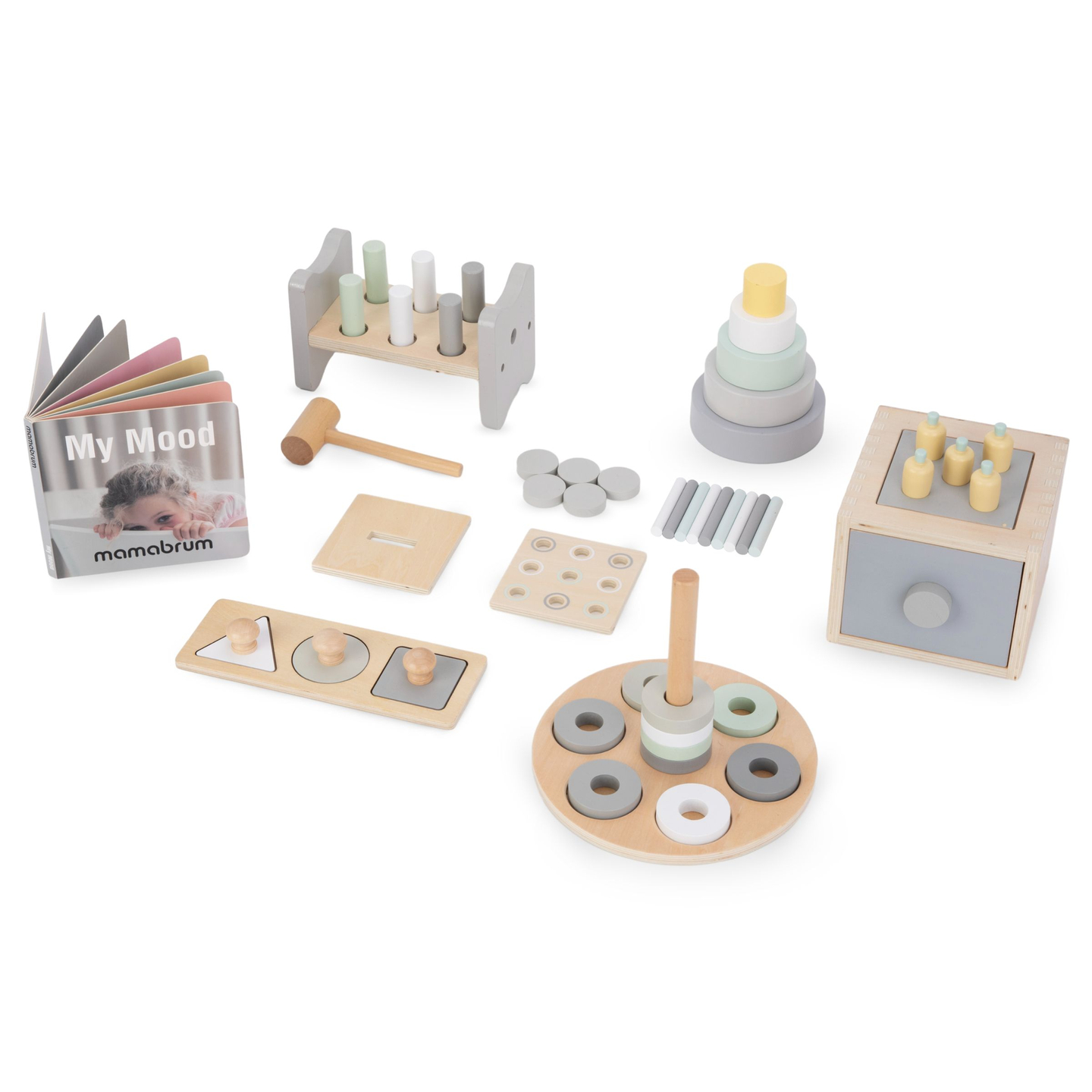 Scatola didattica Montessori per bambini piccoli - 6 giocattoli