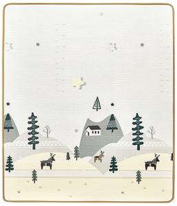 Tappetino in schiuma bifacciale XXL - rotolo 1 CM (foresta e montagne)