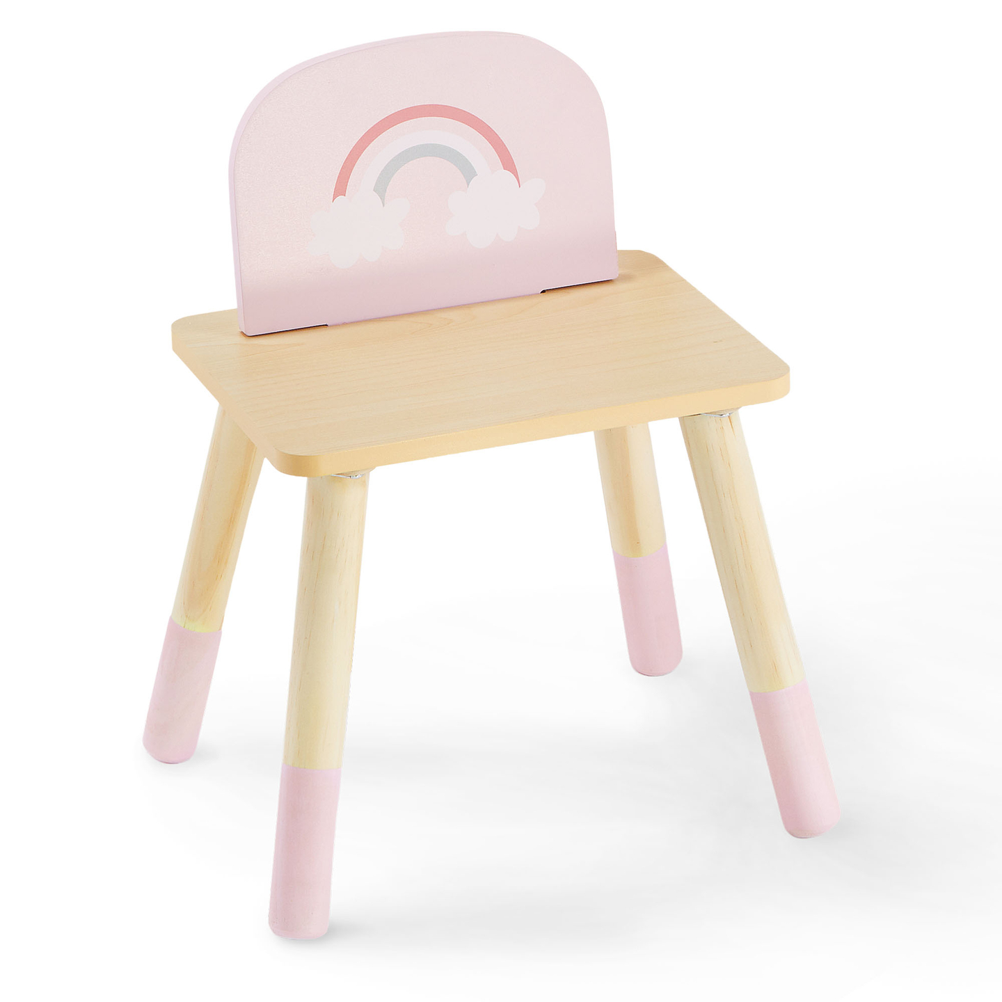 Toeletta in legno per bambini con illuminazione a LED con regolazione continua della luminosità, sedia e accessori