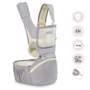 Marsupio ergonomico - AMY 10in1 - 0-36 mesi, grigio