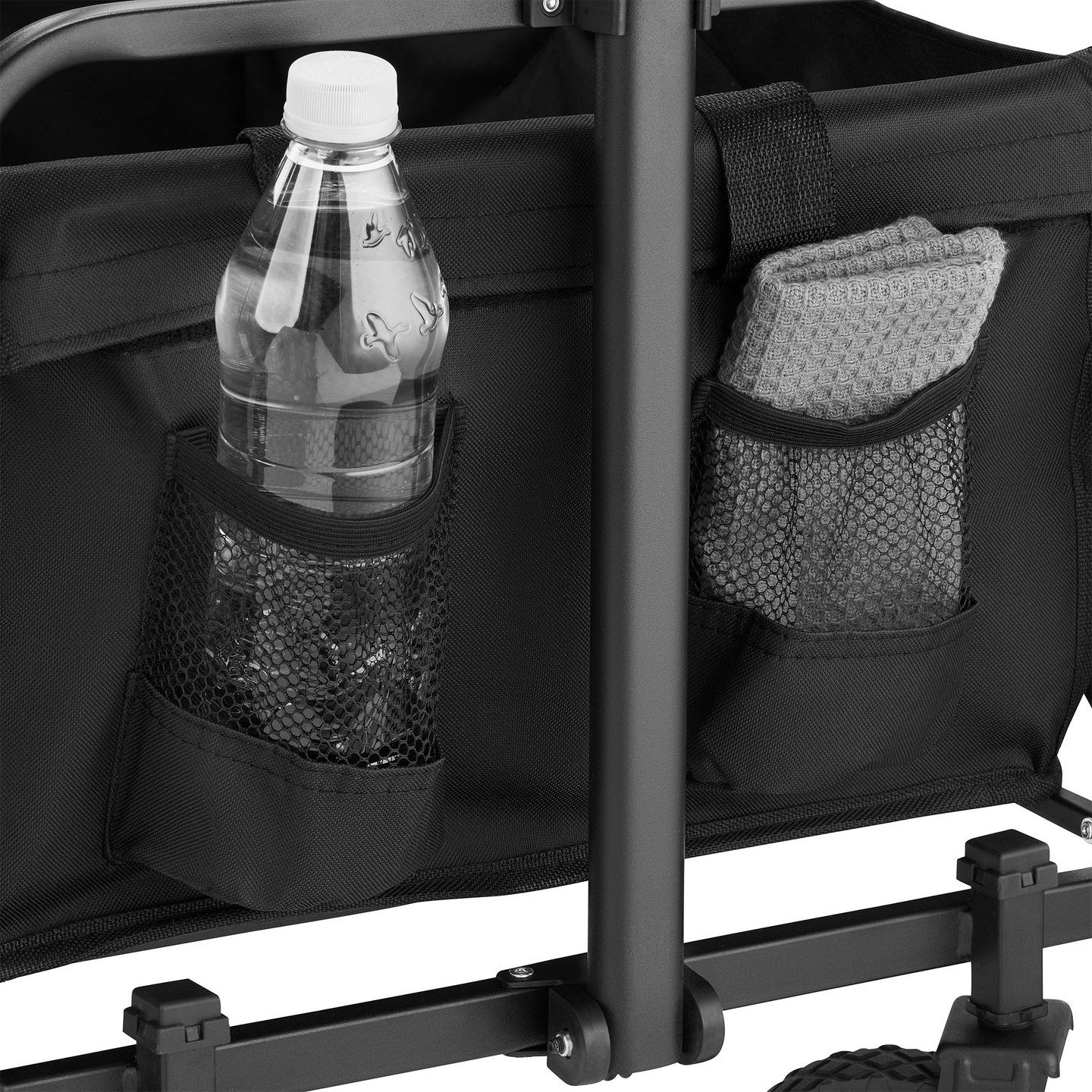 Carrozzina da spiaggia pieghevole HyperMotion - nero, 80 kg