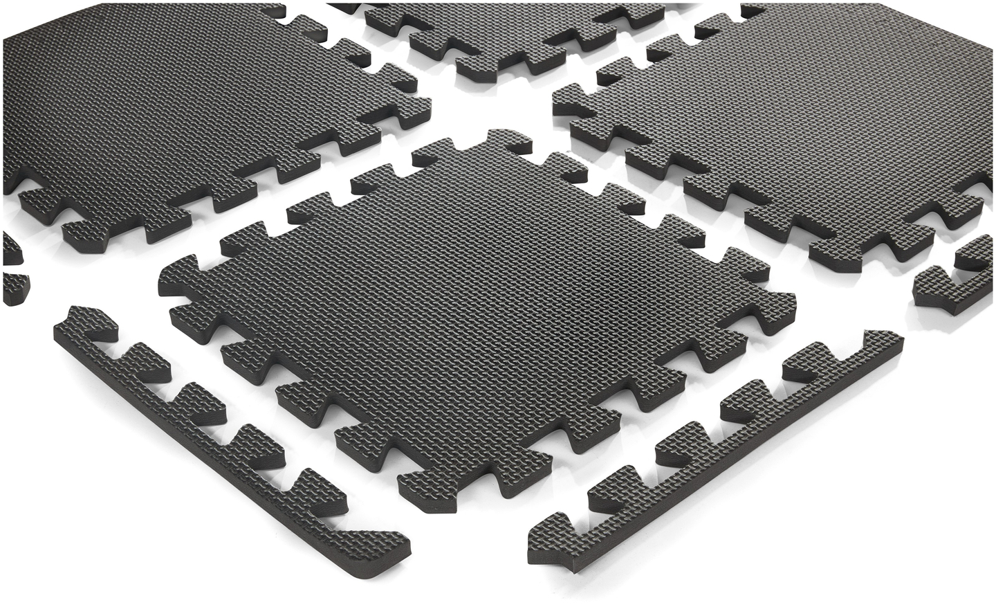 Puzzle in schiuma 12 pezzi. - tappetino didattico in schiuma 120 x 90 x 1.2cm con bordi - grigio