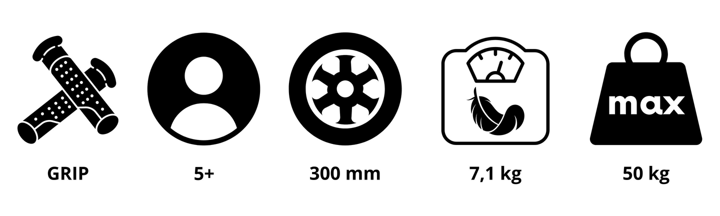 Monopattino HyperMotion VIVA 12 (ruote pompate da 30 cm) - Bianco