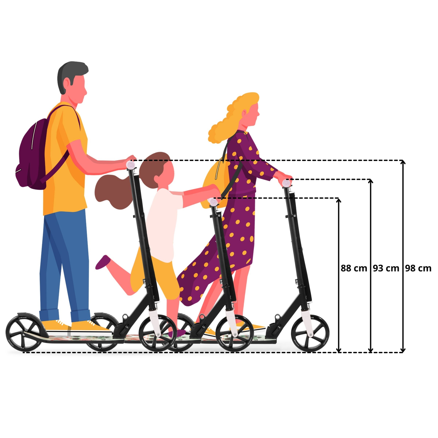 Monopattino da città a due ruote VIBE Pink HyperMotion - 100 kg