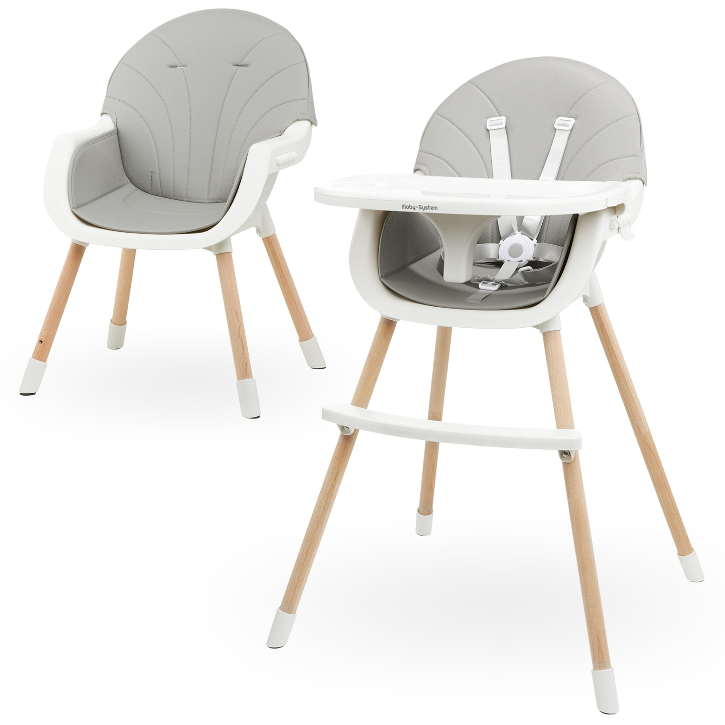 Sedia AMELIA 3in1 Moby-System, grigio