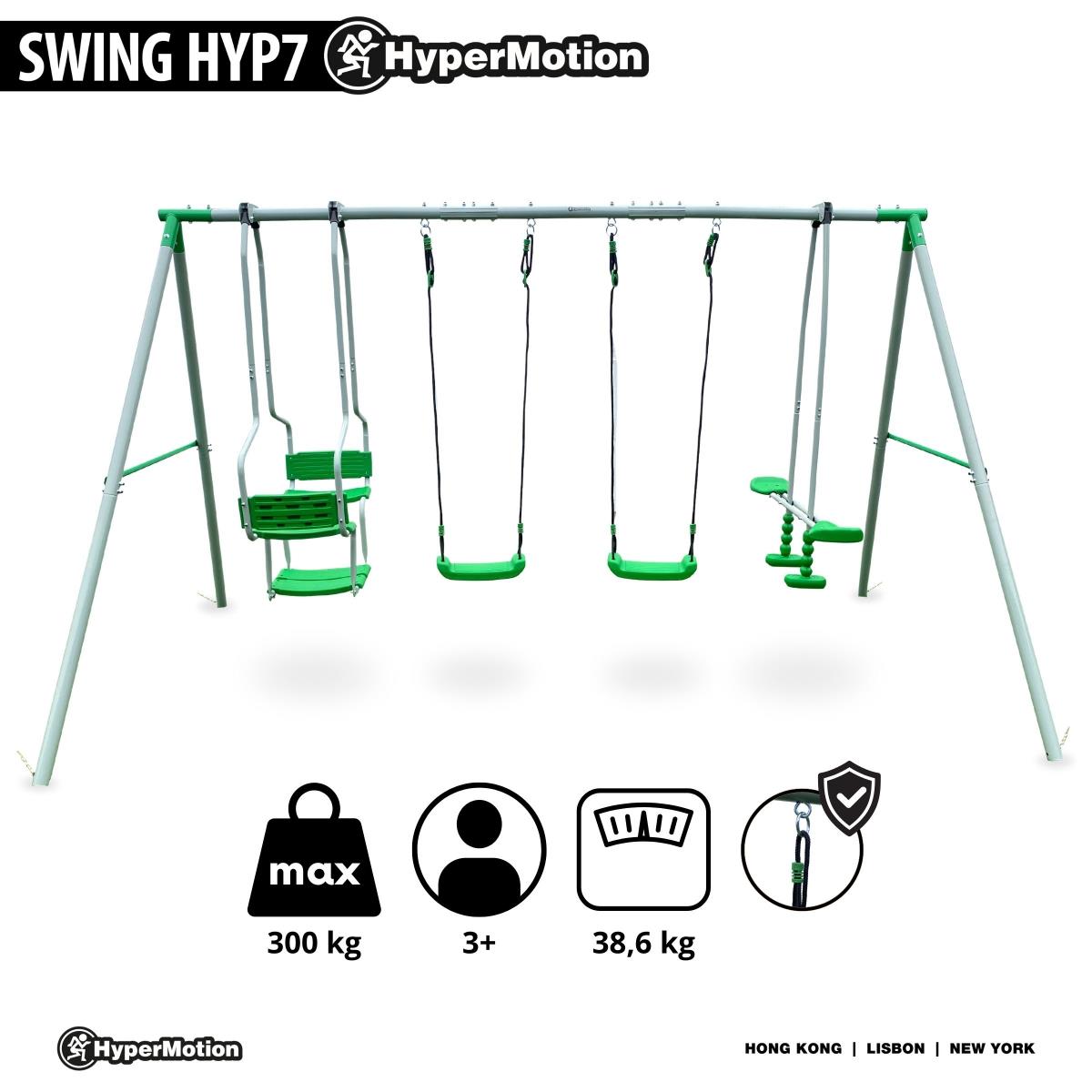 Altalena per bambini da 6 persone - parco giochi in giardino