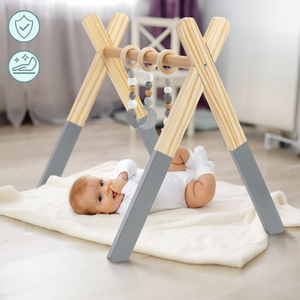 Baby Gym, supporto educativo in legno - colore grigio