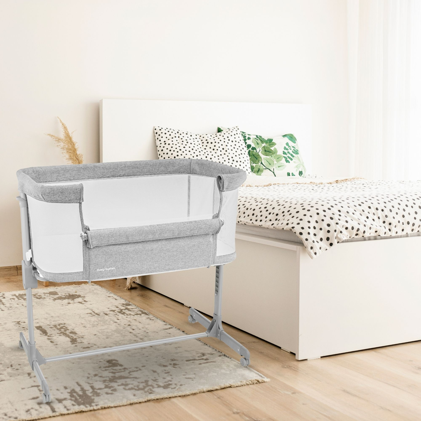Culla allungabile Moby-Sistema LUNA 3in1 - grigio