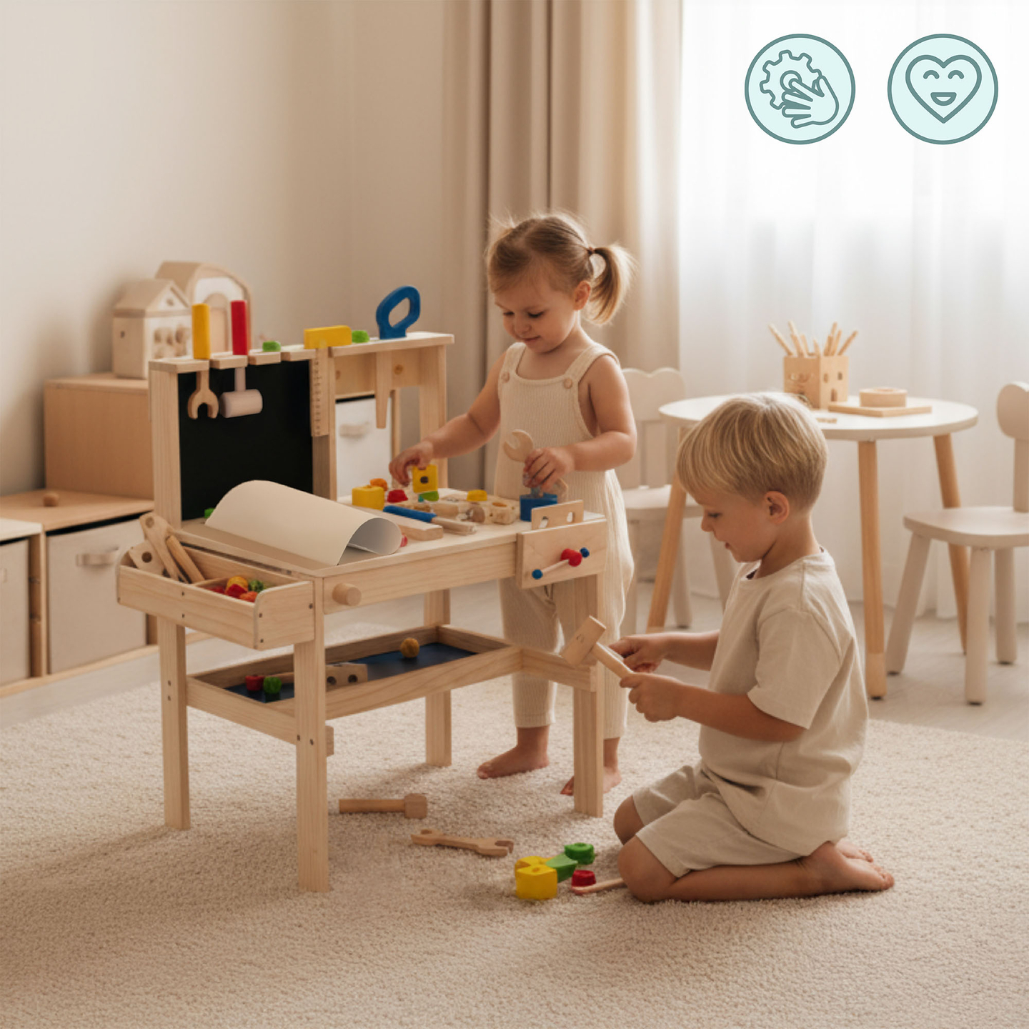 Set fai da te in legno XXL - 75 pezzi