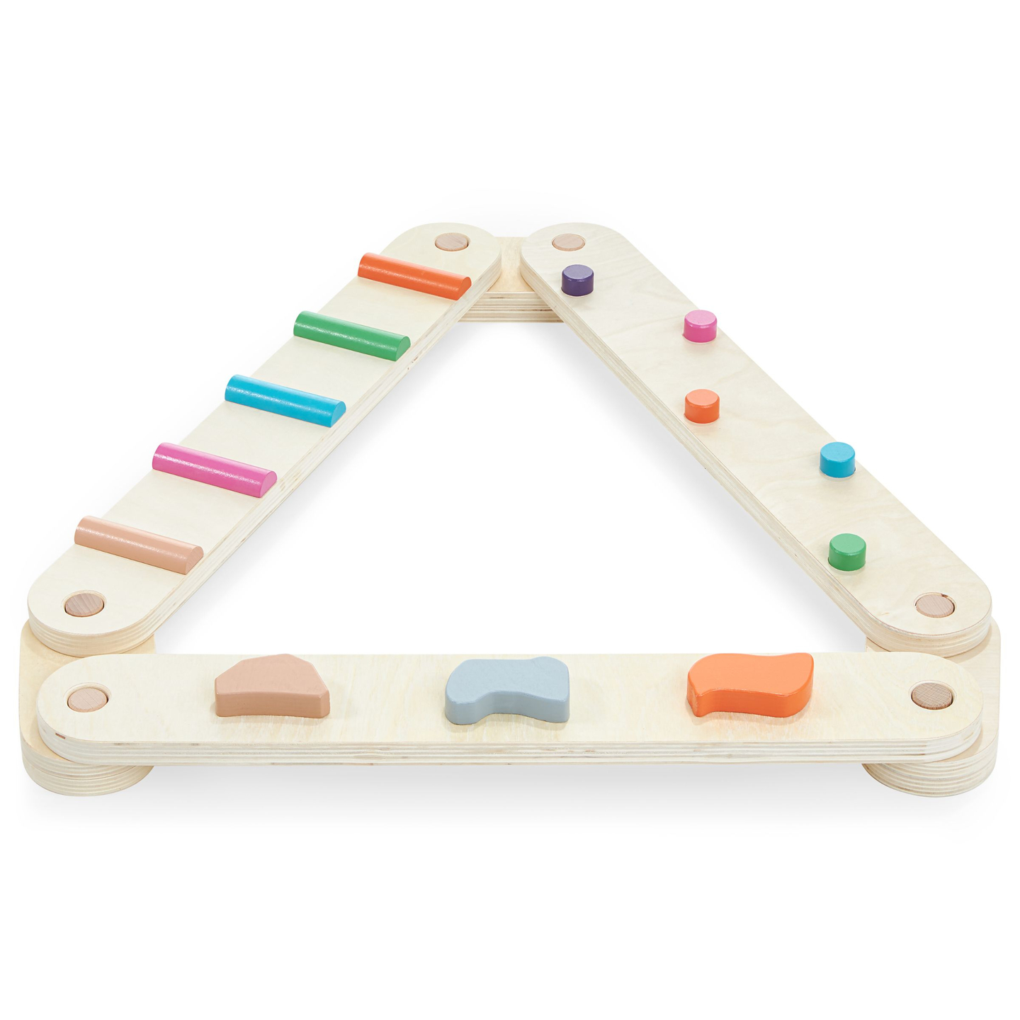 Pista di equilibrio in legno - percorso sensoriale - 14 elementi