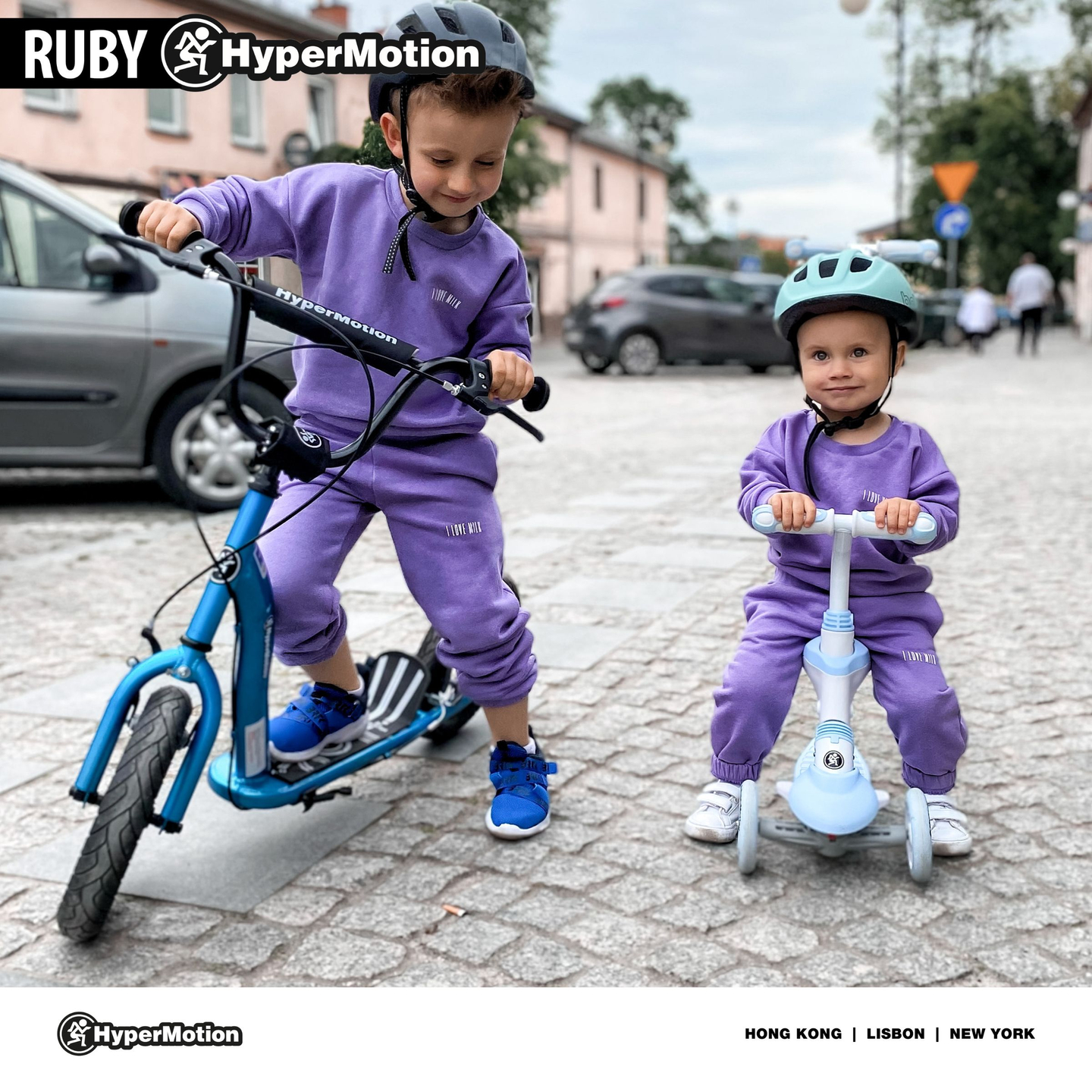 Monopattino HyperMotion RUBY 12 (ruote gonfiabili da 30 cm) - Blu
