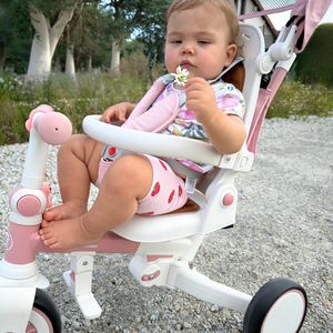 Triciclo multifunzionale 8in1 TOBI FOREST - rosa