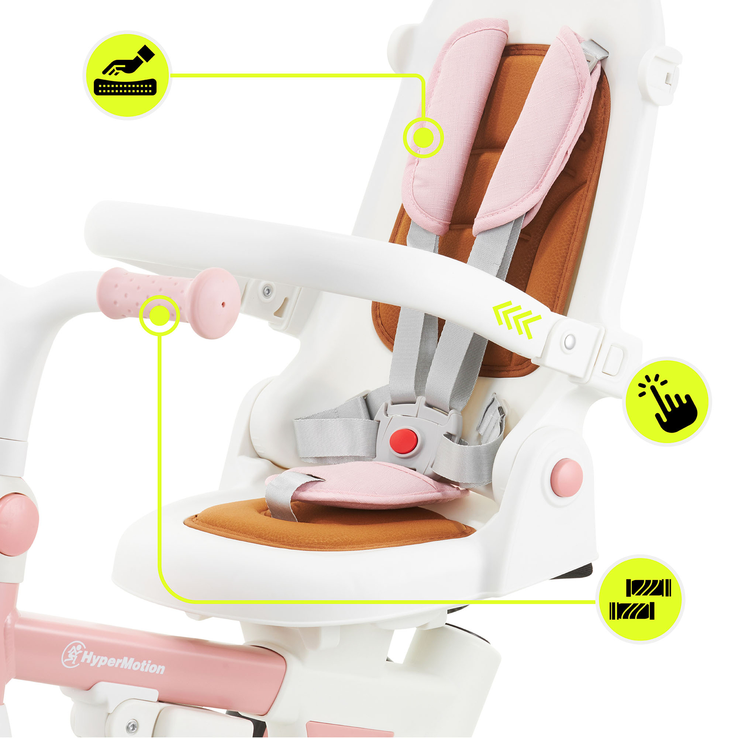 Triciclo multifunzionale 8in1 TOBI FOREST - rosa