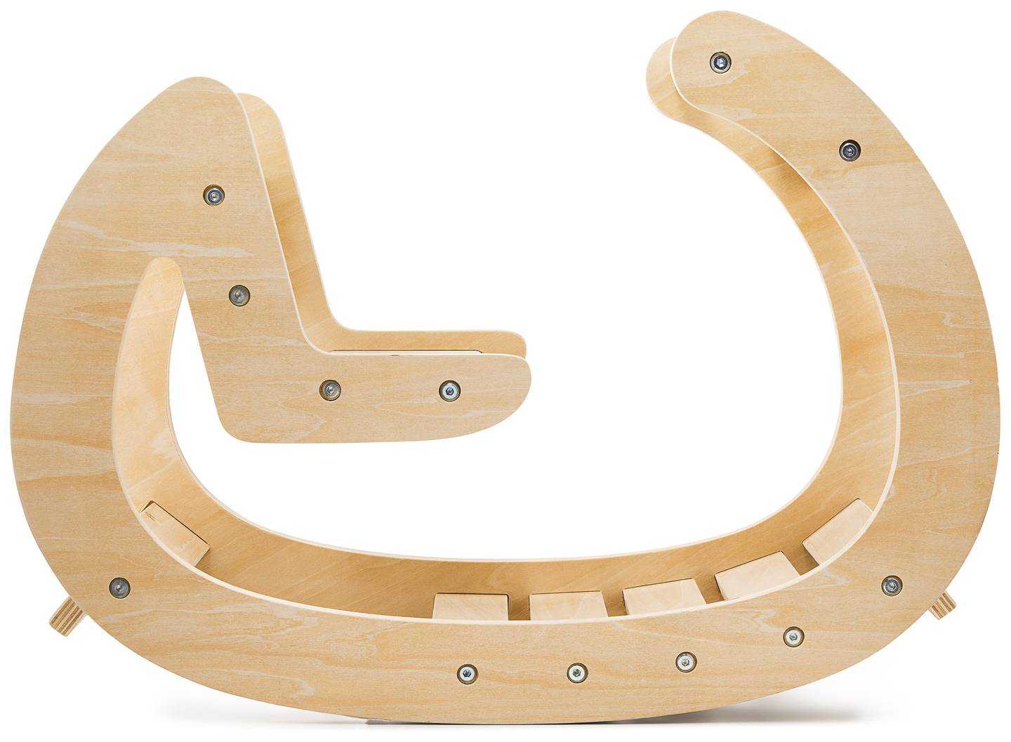 Dondolo da gioco Montessori in legno - legno naturale - da 12 mesi.