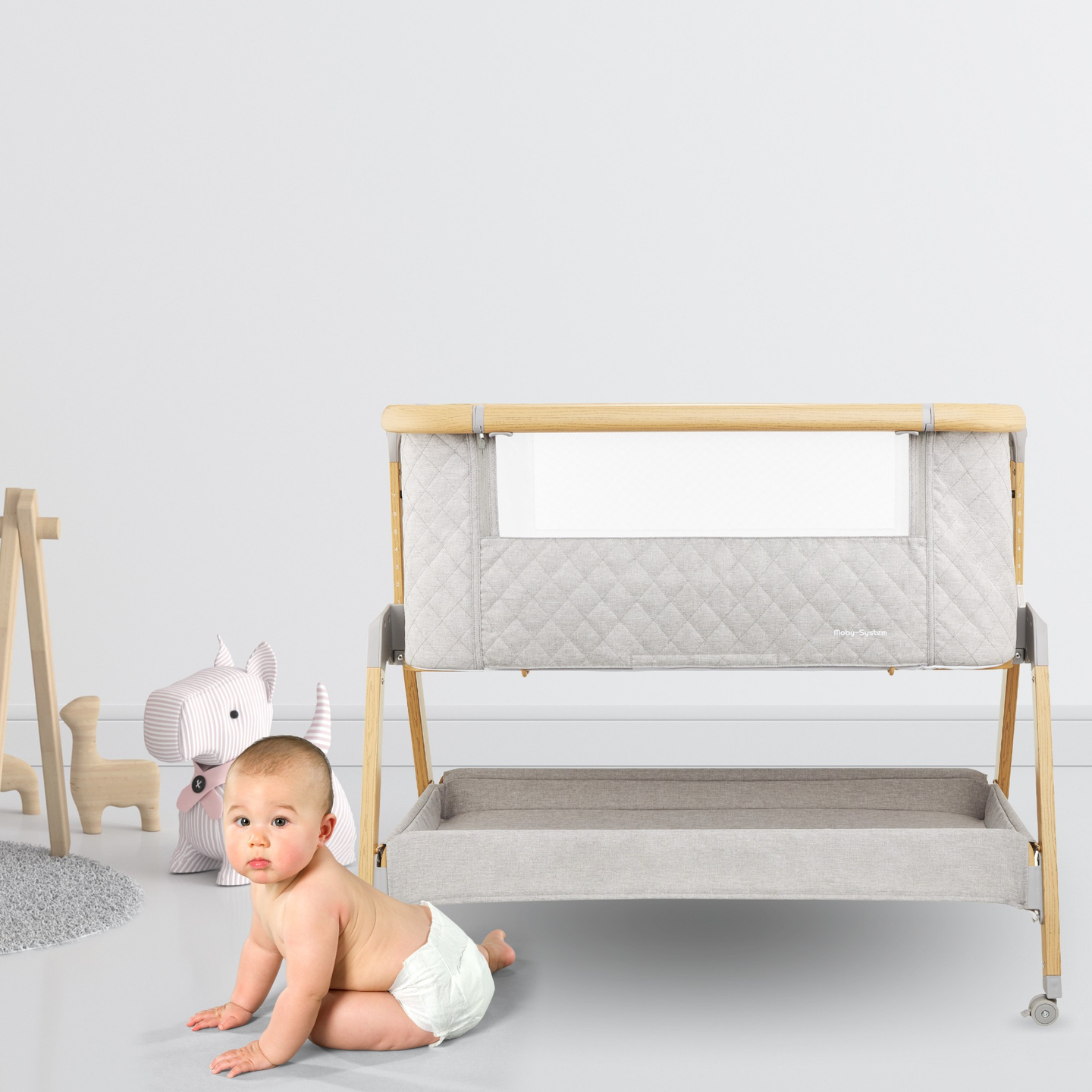 Lettino da viaggio, autoportante, 3 in 1 - Moby-Sistema DREEMY