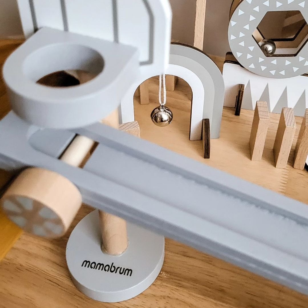 Blocchi di domino in legno - percorso ad ostacoli - 48 elementi