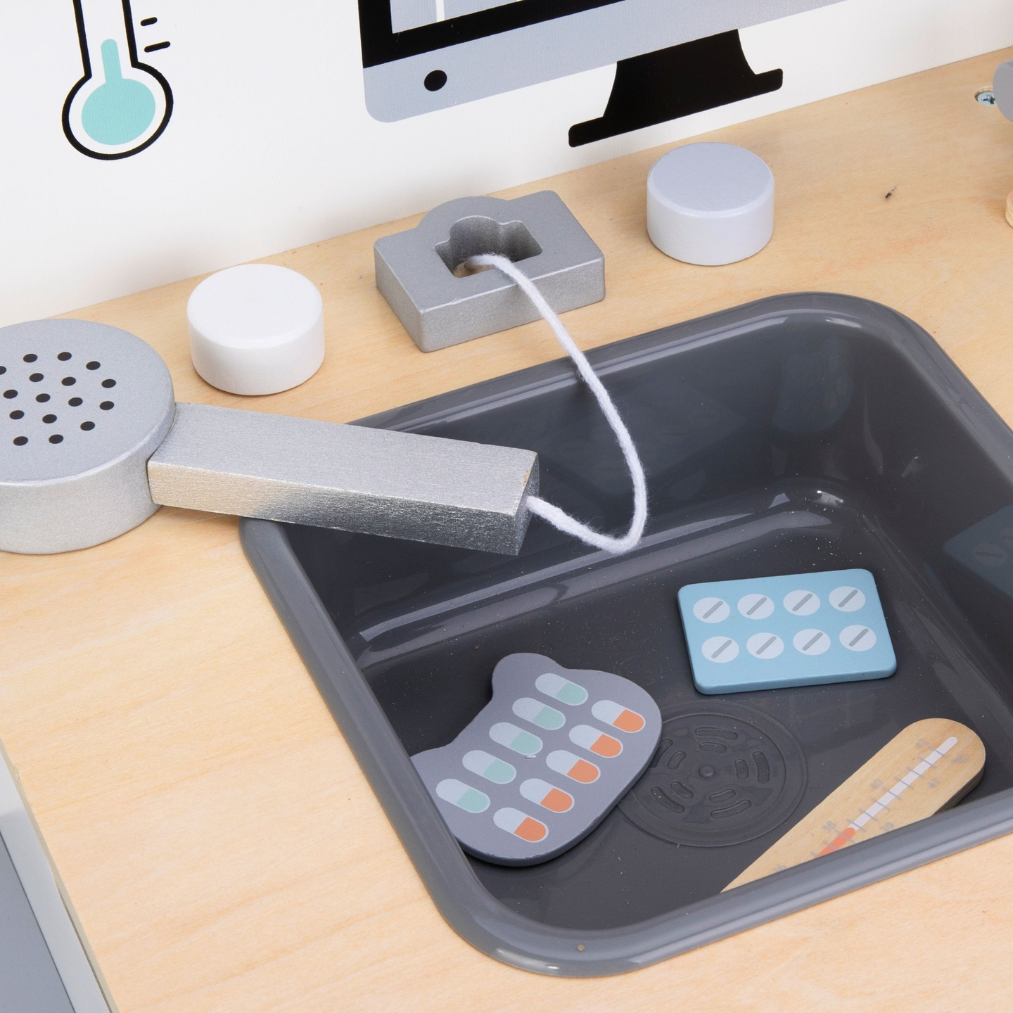 Ospedale per animali - set in legno