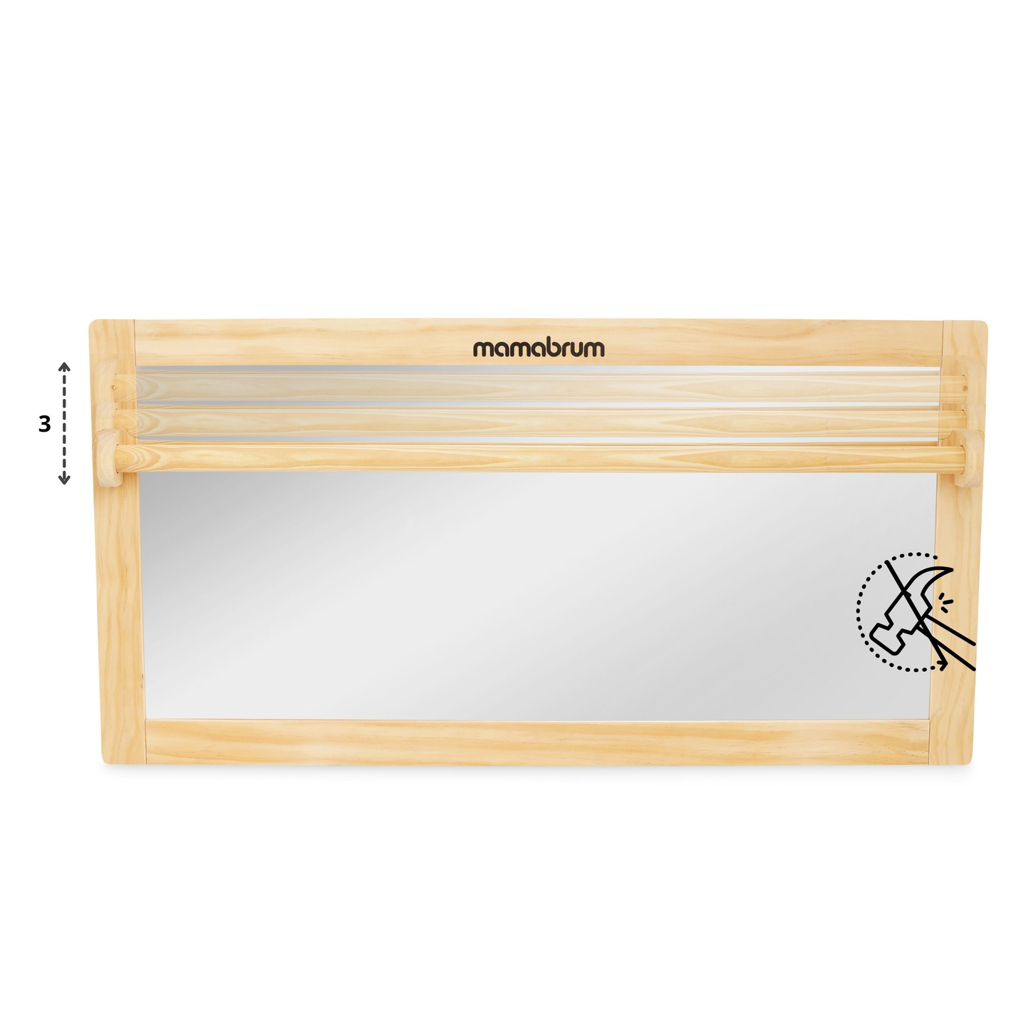 Specchio per bambini con impugnatura regolabile - Montessori