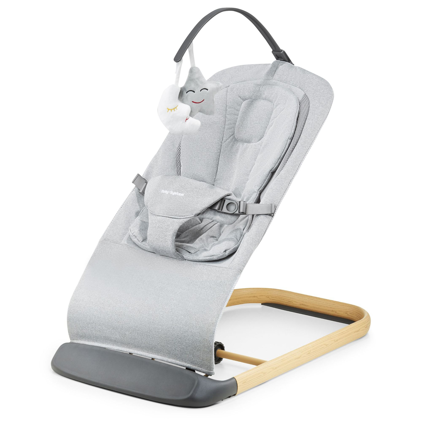Sedia a dondolo 2 in 1 Moby- Sistema LILY - grigio
