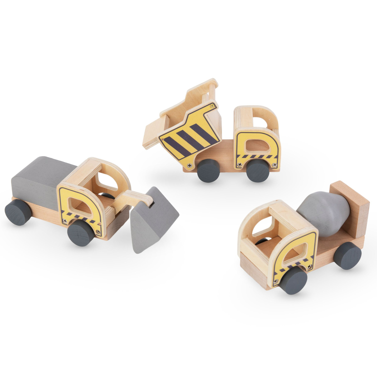 Cantiere in legno con gru mobili e veicoli di grandi dimensioni, gru a torre