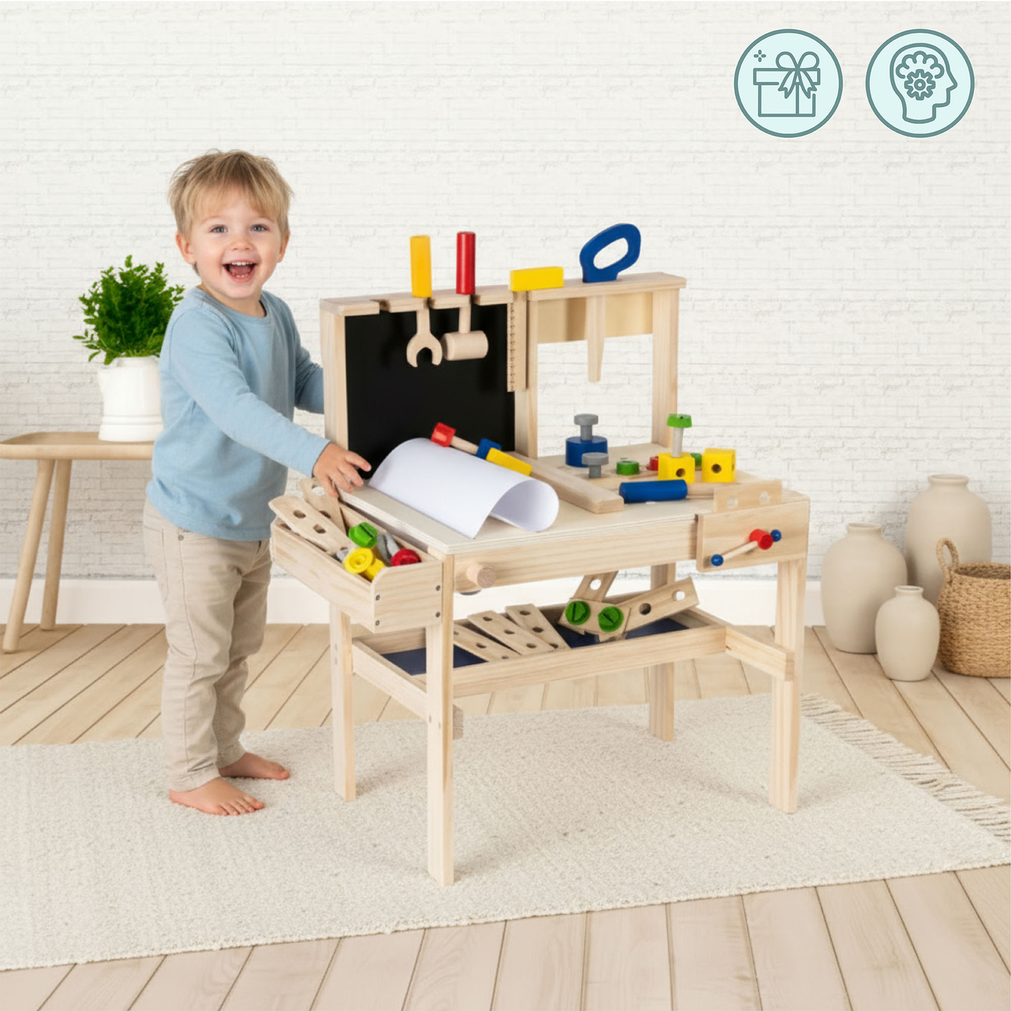 Set fai da te in legno XXL - 75 pezzi