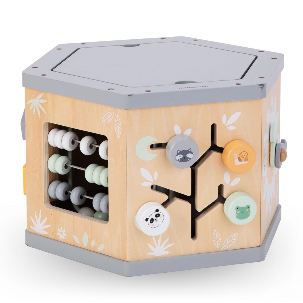 Cubo educativo interattivo in legno 7 in 1 - anello motore